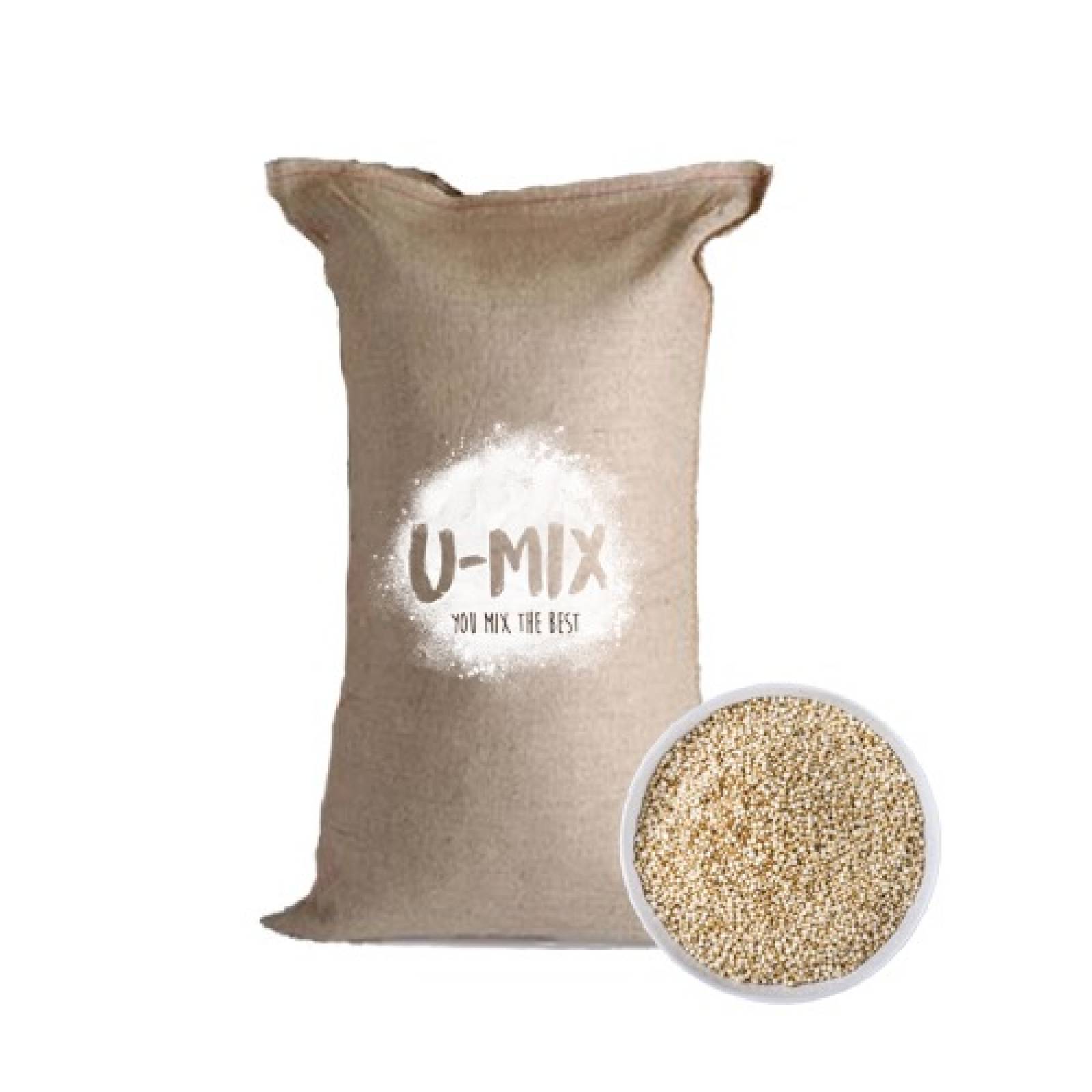 Harina De Quinoa Sin Gluten U MIX Costal de 25 KG Premium