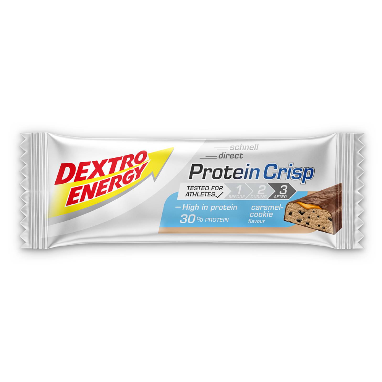 Dextro Energy Protein Crisp 50g Barra De Proteína 30% 24pzs Caramel cookie