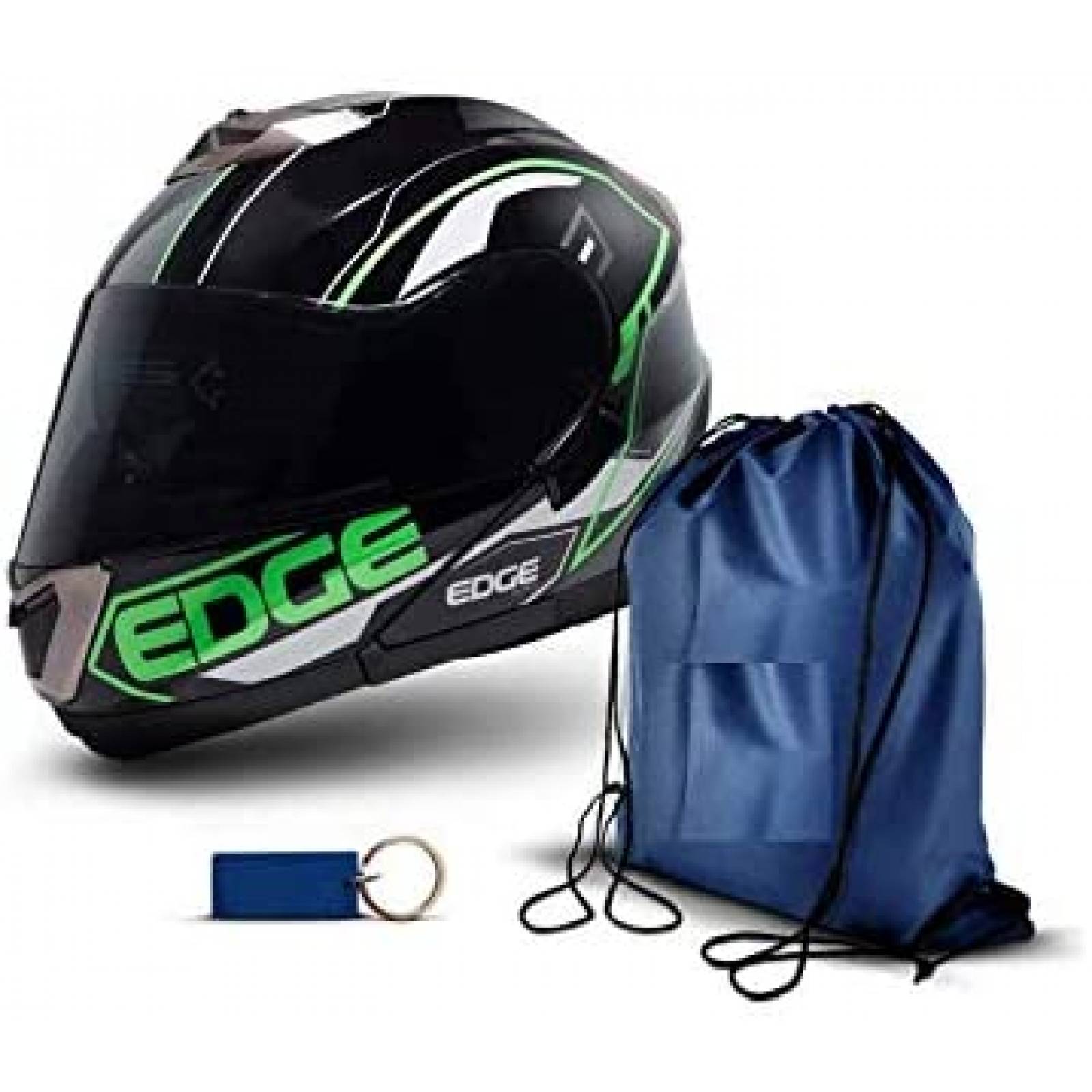 CASCO Motocicleta MODULAR ABATIBLE Marca EDGE   JET 2   FLIP UP Visor Doble ANTIVAHO CERTIFICADO DOT
