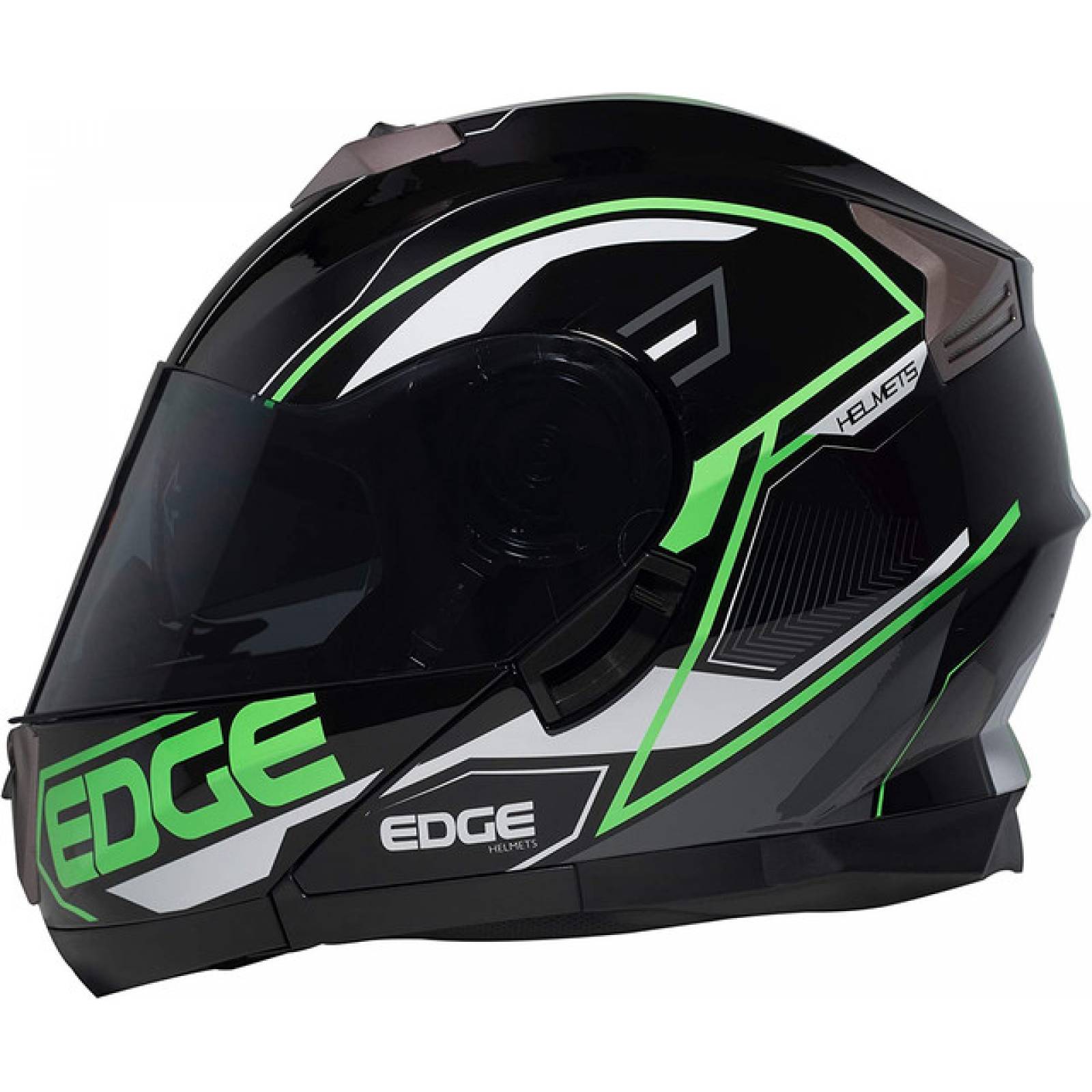 CASCO Motocicleta MODULAR ABATIBLE Marca EDGE   JET 2   FLIP UP Visor Doble ANTIVAHO CERTIFICADO DOT