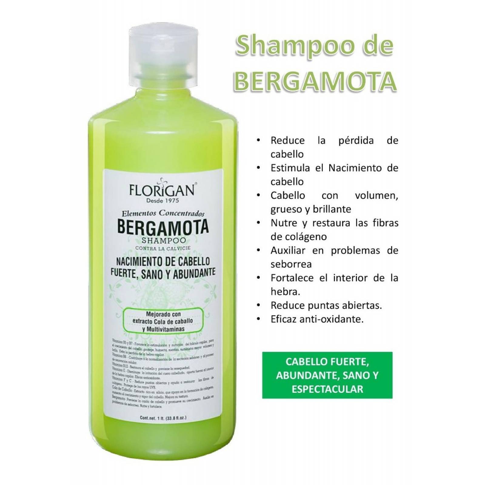 Tratamiento Shampoo De Bergamota Y Biotina 60 Capsulas   Kit