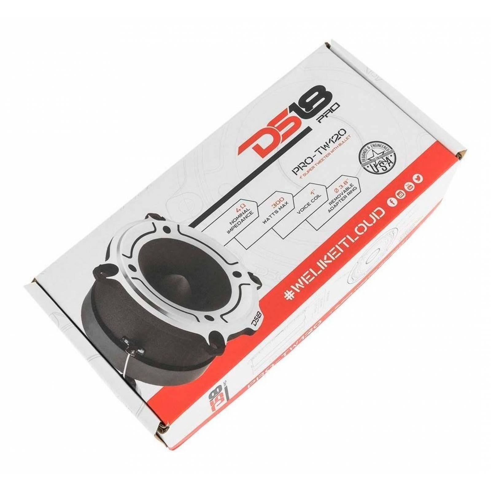 Ds18 Pro tw120 Tweeter Súper Bala De Aluminio De 1  200w Rms