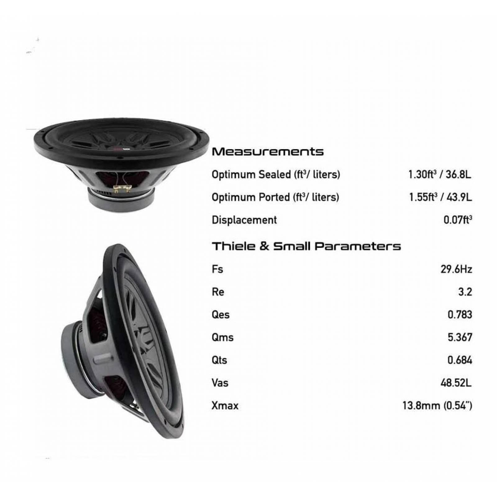 Subwoofer Ds18 Slc md12 Bobina Sencilla 12 1000w Máx 4 ohms