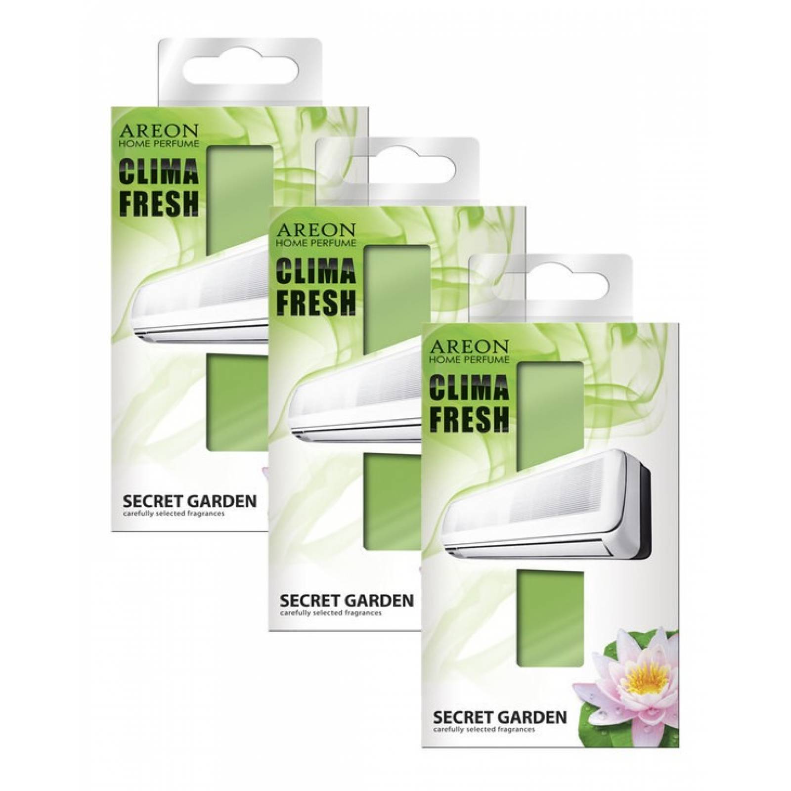 Aromatizante Areon Clima Fresh Aroma Secret Garden Pack 3
