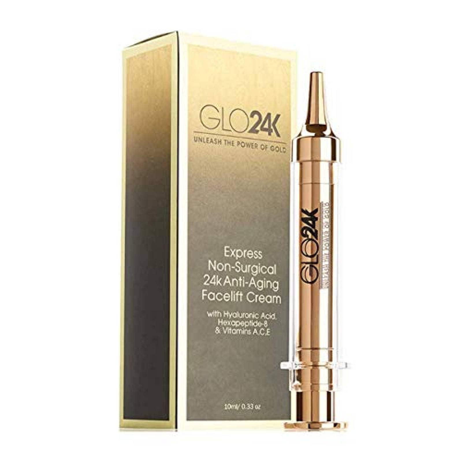 Crema de estiramiento facial GLO24K instantánea antiarrugas