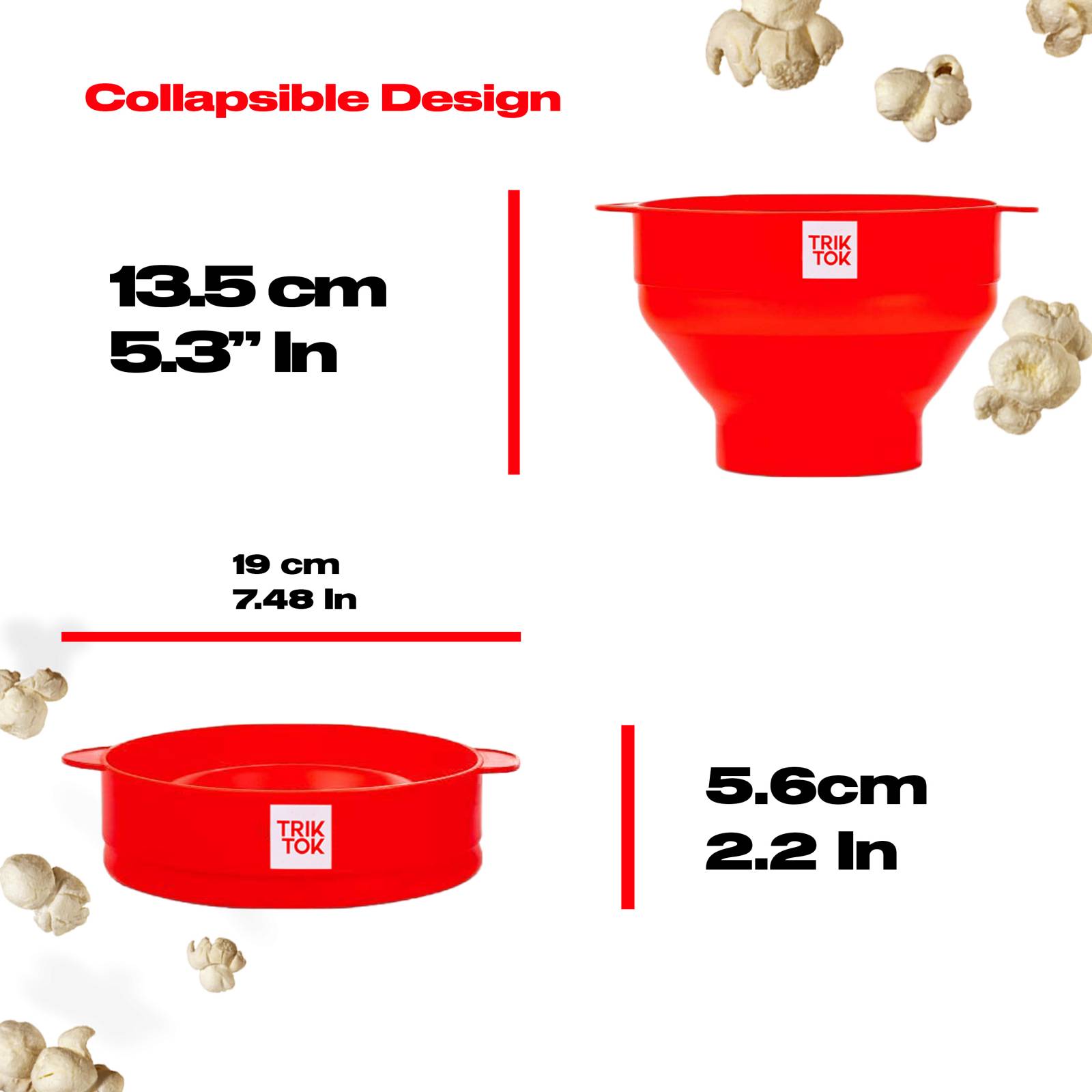 Molde para hacer palomitas de maíz de silicona para microondas   TRIK TOK  