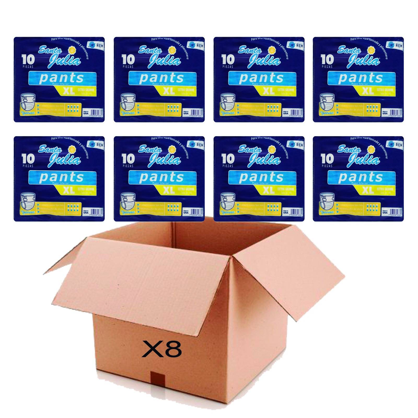 Pañales Tipo Calzon Para Adulto Caja Con 80 Pzs