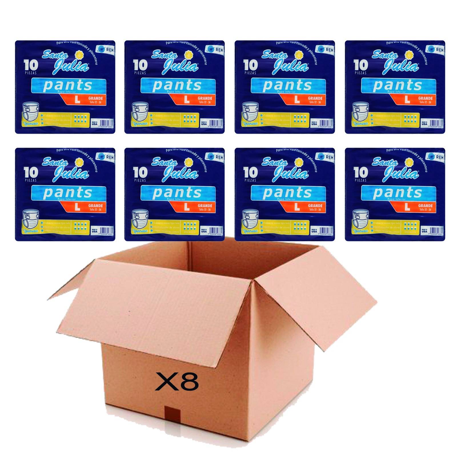 Pañales Tipo Calzon Para Adulto Caja Con 80 Pzs