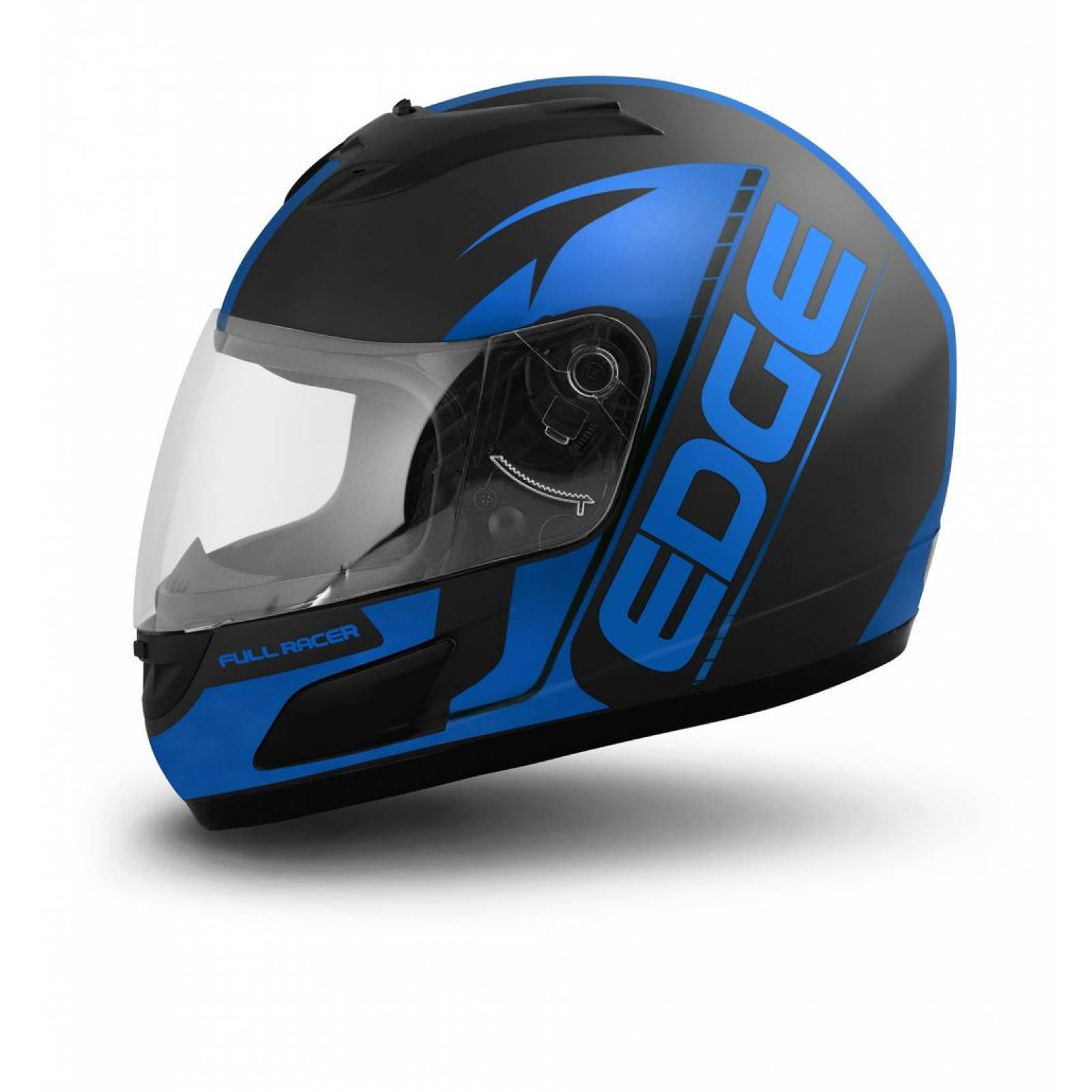 Casco Motocicleta Completo Integral Marca Edge Laser Cerrado Visor