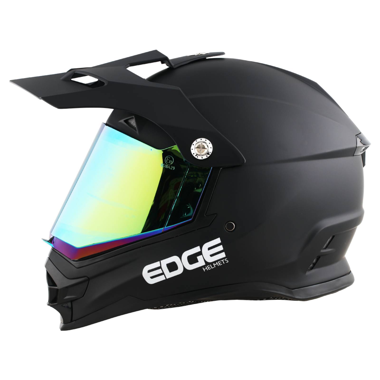 CASCO EDGE K4 NEGRO CARBON VISOR TORNASOL AZUL TALLA M EDGE HELMET K4 BLACK MATT CARBON LITMUS BLUE VISOR SIZE M