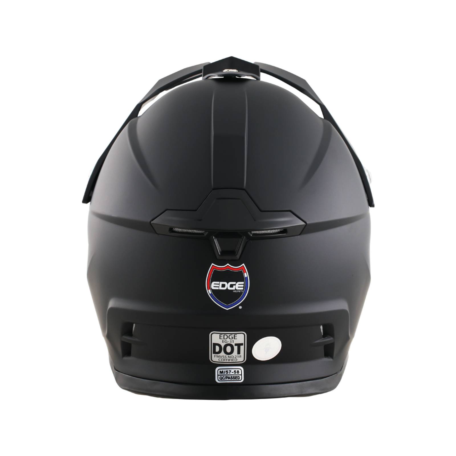 Casco Cross Dot Edge Negro Mate Visor Tornasol Tamaño del casco Mediano