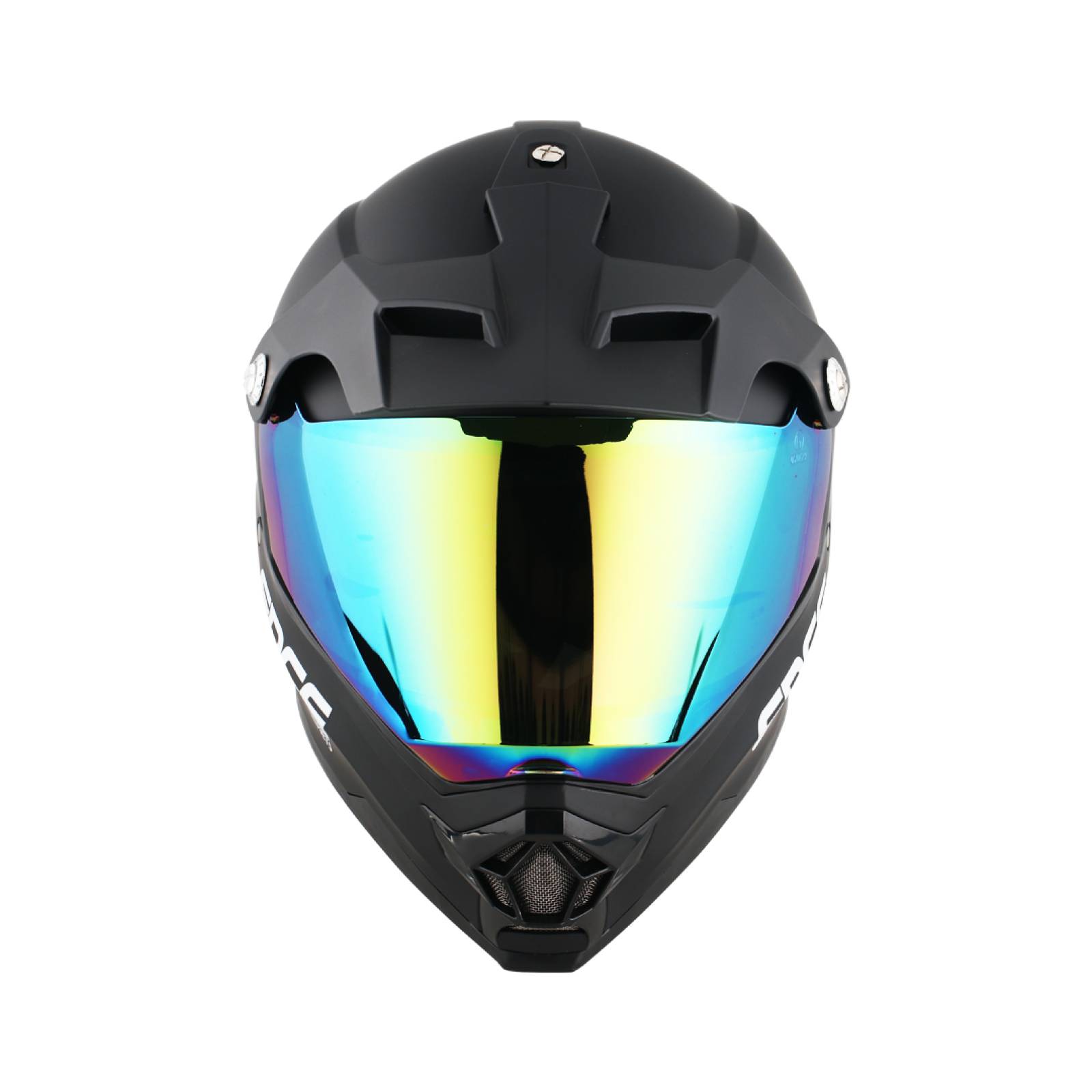 CASCO EDGE K4 NEGRO CARBON VISOR TORNASOL AZUL TALLA M EDGE HELMET K4 BLACK MATT CARBON LITMUS BLUE VISOR SIZE M