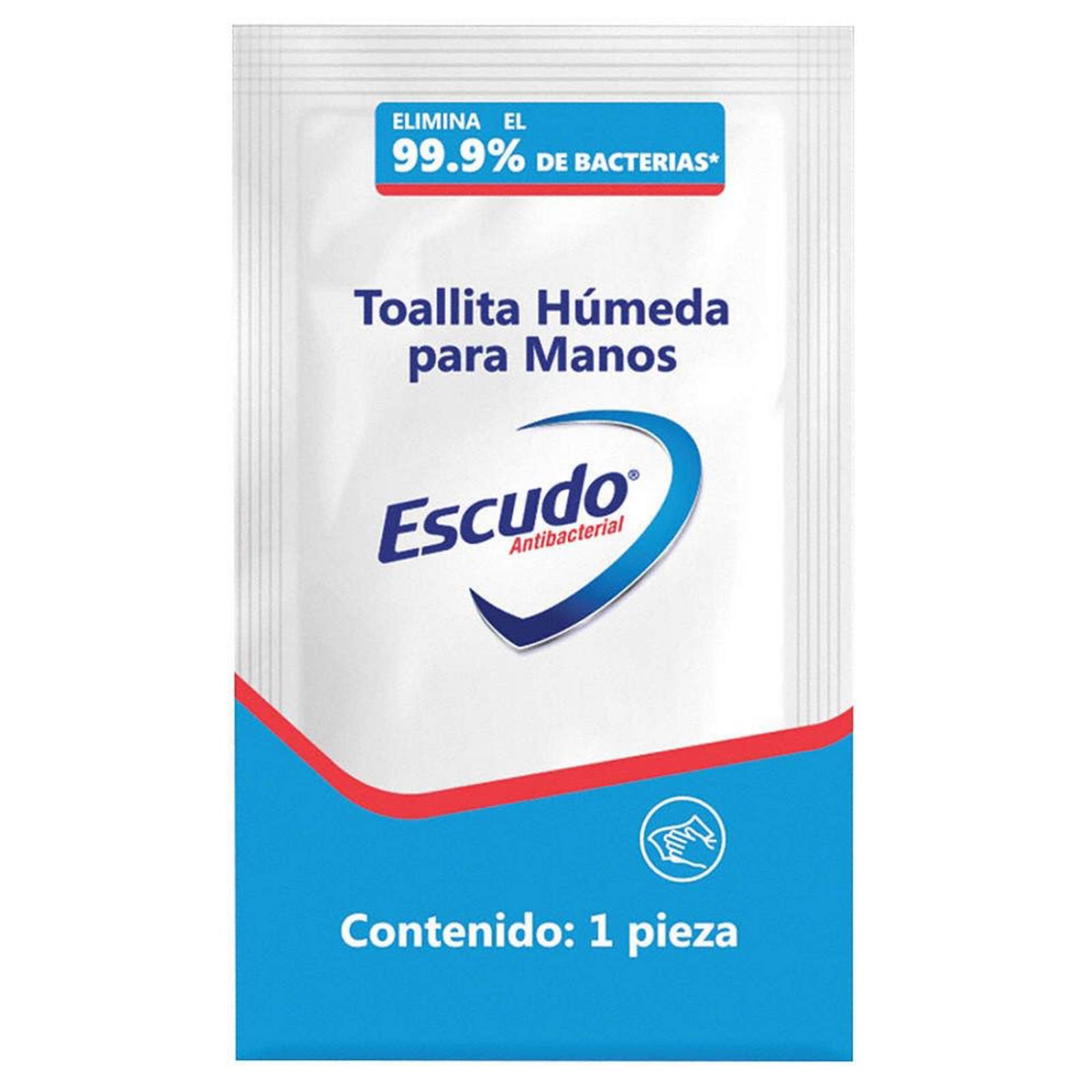 Toallitas Antibacteriales Marca ESCUDO Sobre Individual