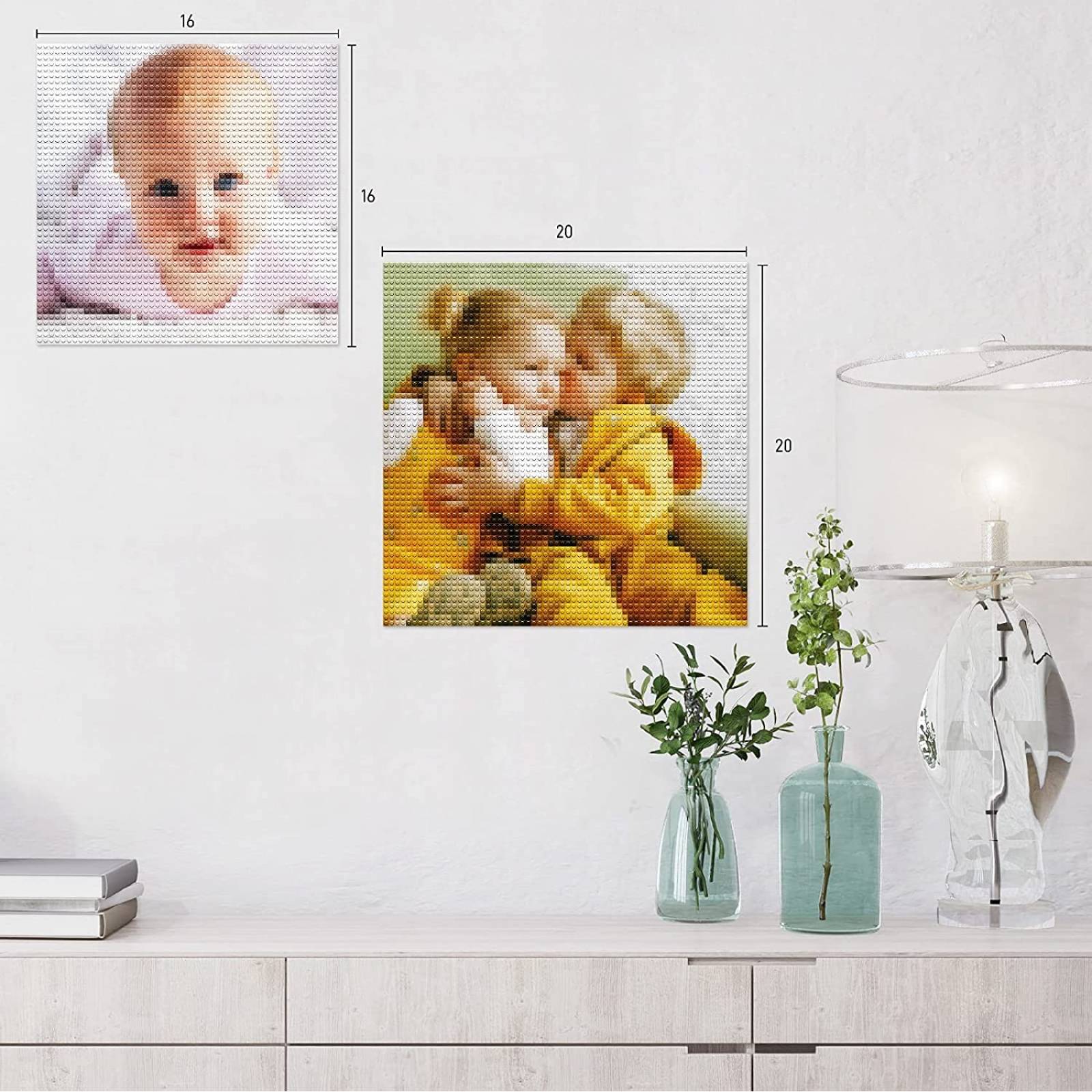 Retrato de mosaico de ladrillos personalizados PIXART Kit de arte 