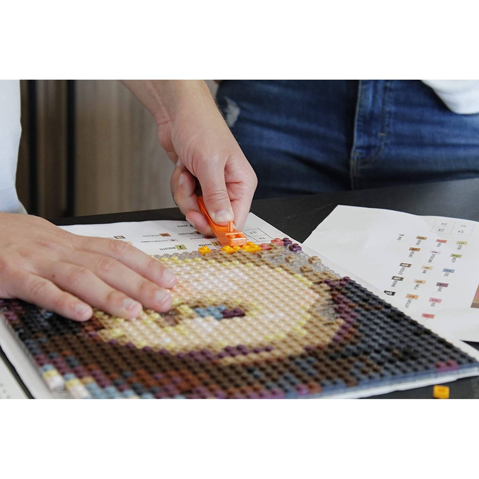 Retrato de mosaico de ladrillos personalizados PIXART Kit de arte 