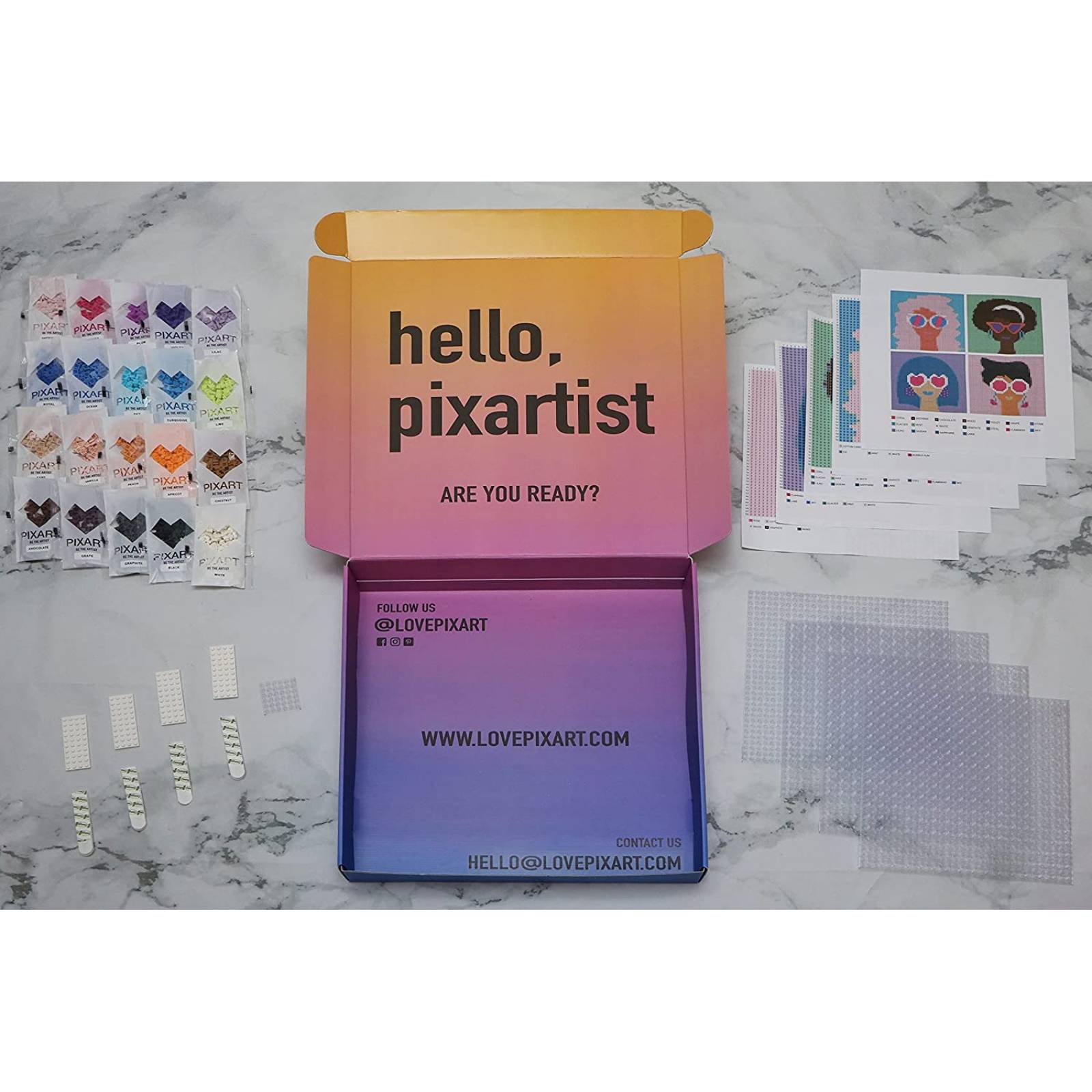 Retrato de mosaico de ladrillos personalizados PIXART Kit de arte 