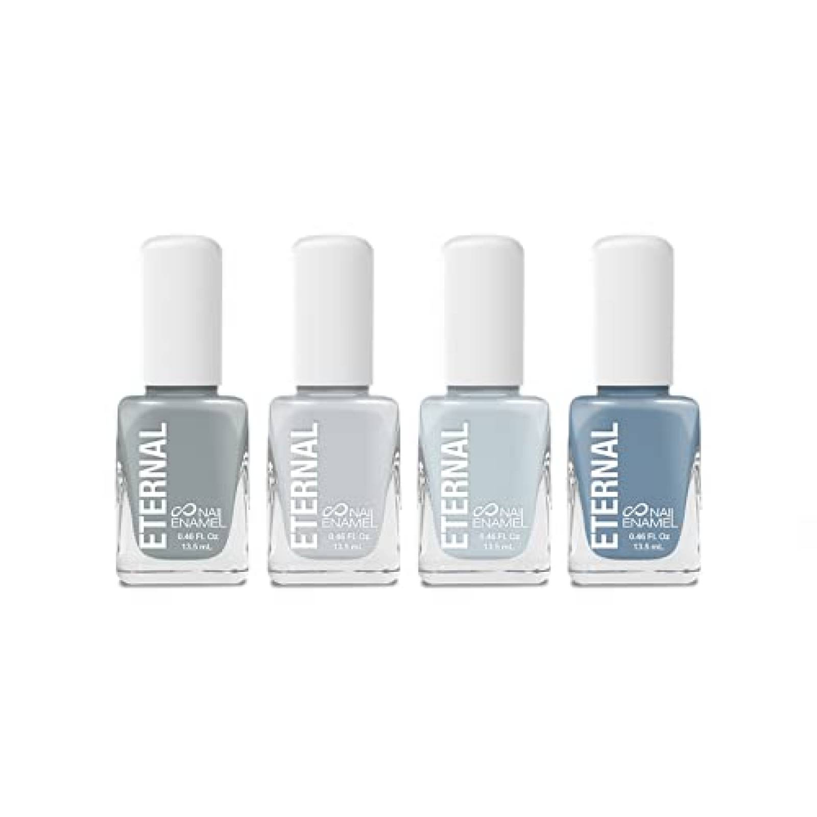 Eternal 4 Collection   Juego de 4 esmaltes de uñas de larga duración brillo espejo secado rápido colores neutros 