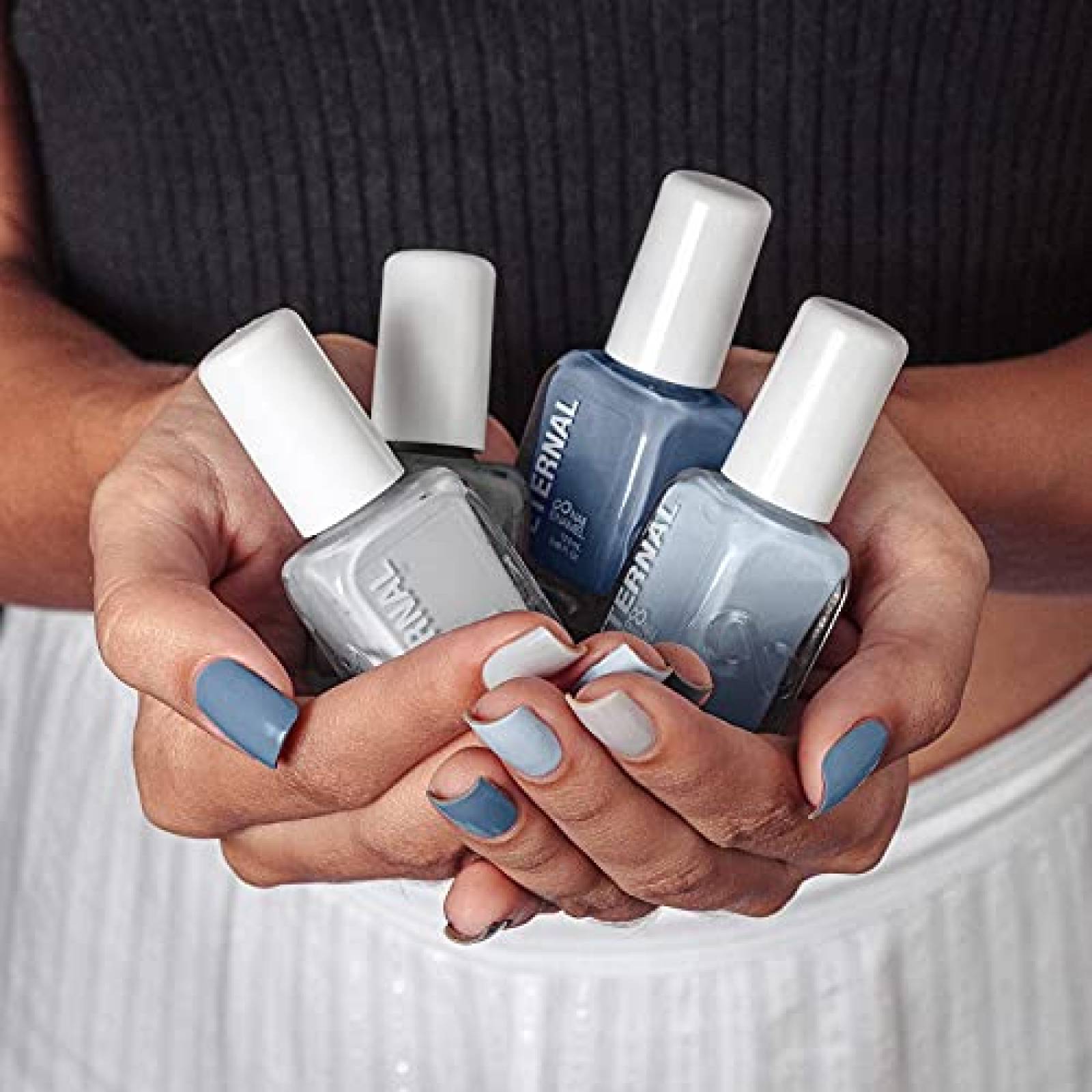 Eternal 4 Collection   Juego de 4 esmaltes de uñas de larga duración brillo espejo secado rápido colores neutros 