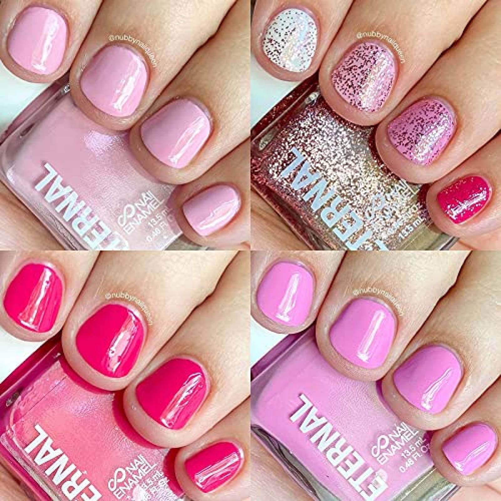 Eternal 4 Esmalte de Uñas    Juego de 4 Piezas: Larga Duración Secado Rápido Lacado