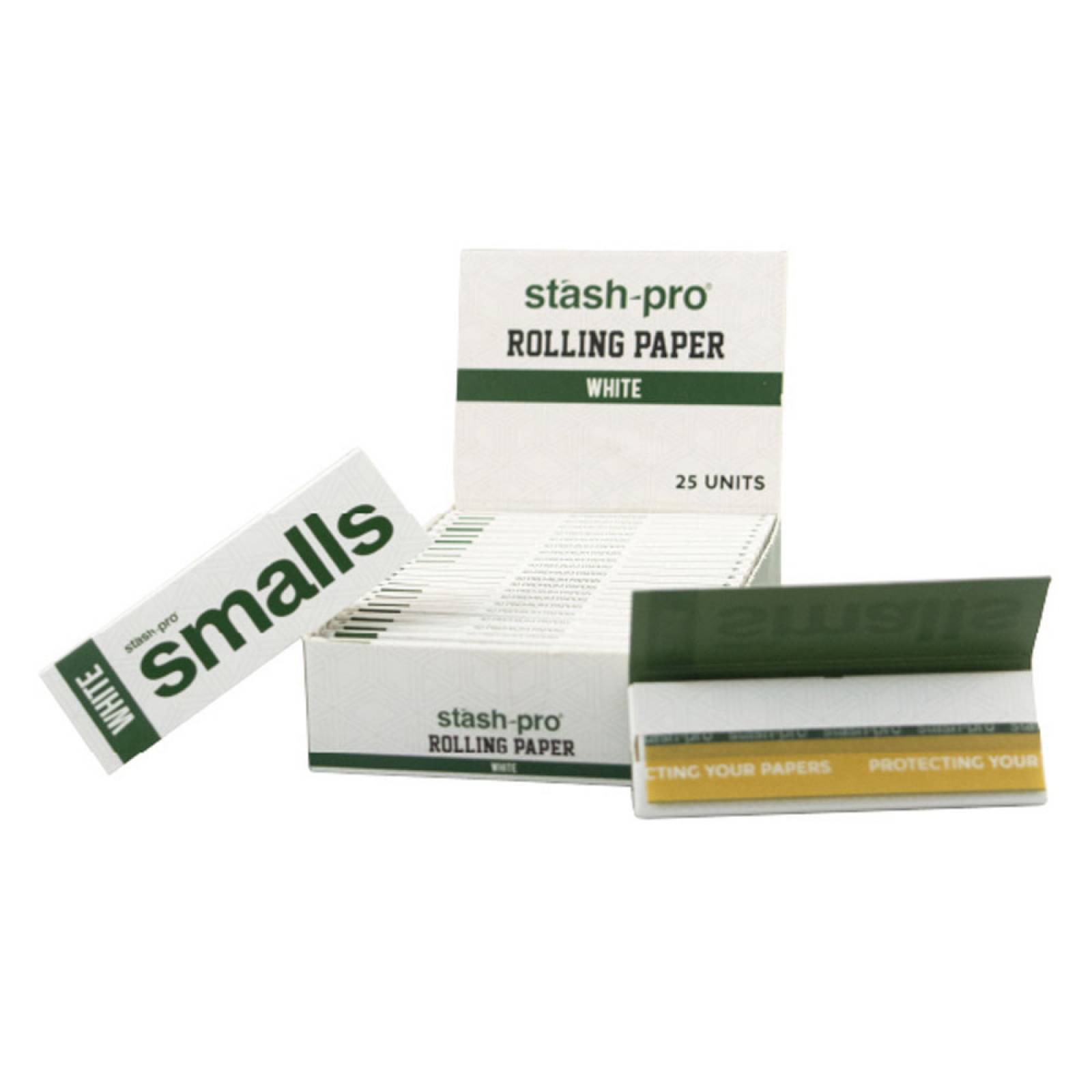 Papel para fumar Rolling Paper caja con 25 piezas ultra fino Marca Stash Pro (Pequeño)