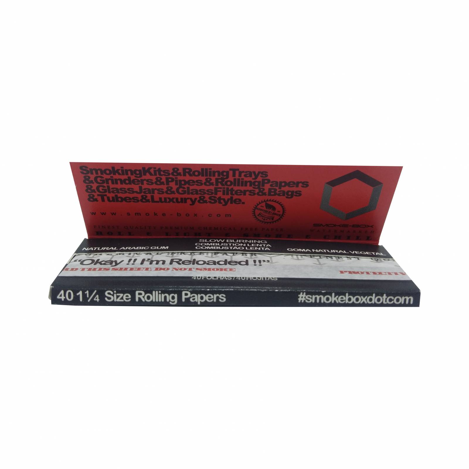 Papel para fumar Premium Smoke Box 1 1 4 (44*78 MM) Caja con 25 Libros 