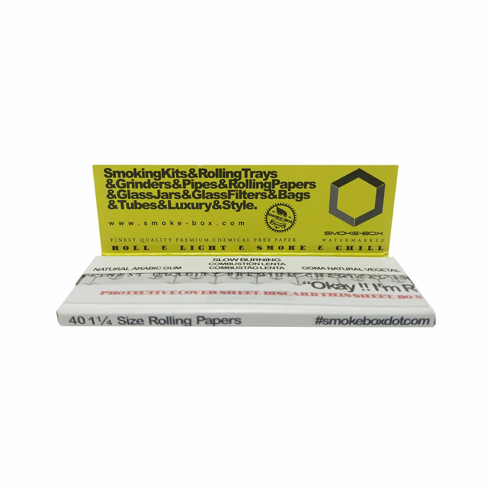 Papel para fumar Premium Smoke Box 1 1 4 (44*78 MM) Caja con 25 Libros 