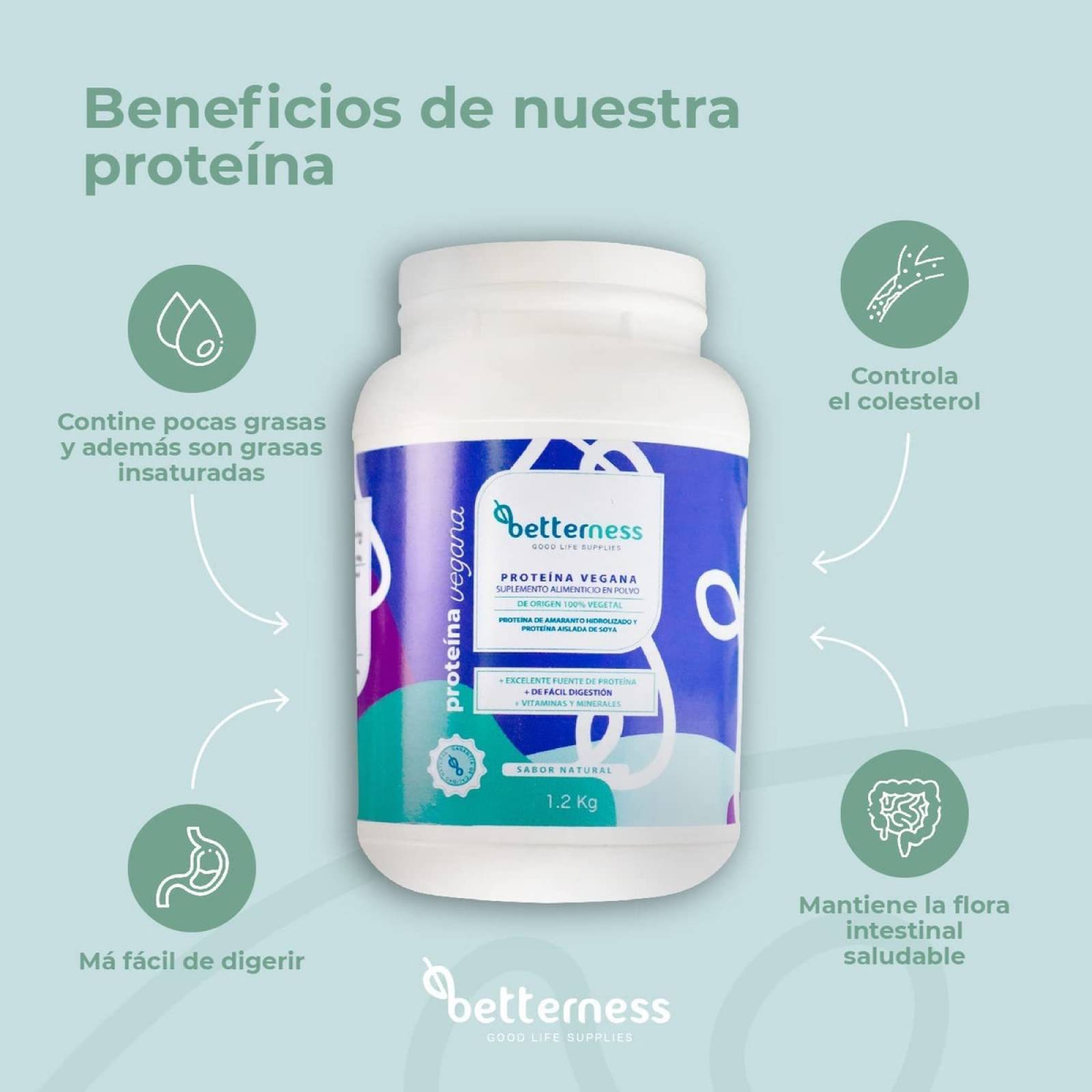 Proteína Vegetal Polvo Betterness Vitaminas Minerales 12 Kg