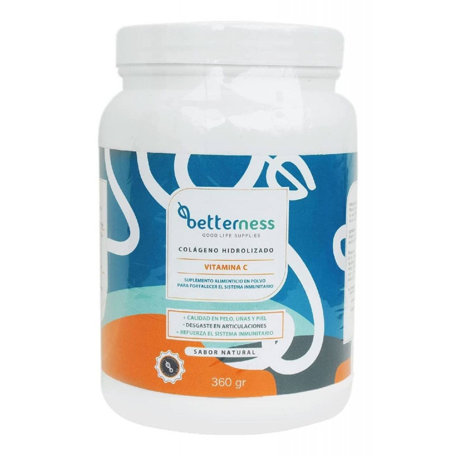 Colágeno Hidrolizado Polvo Betterness Vitamina C 360gr