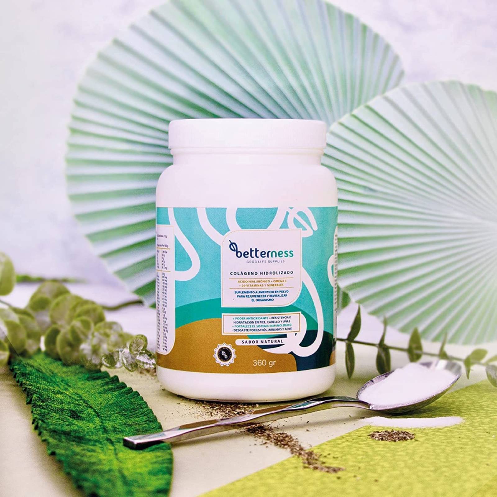 Colágeno Hidrolizado Polvo Betterness Vitamina C 360gr