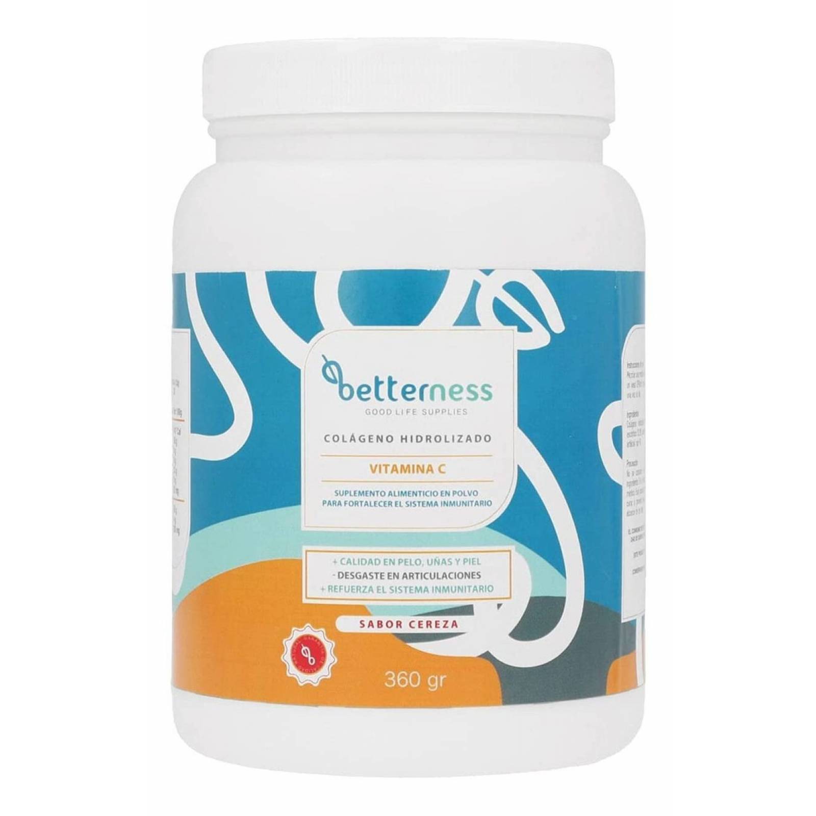 Colágeno Hidrolizado Polvo Betterness Vitamina C 360gr