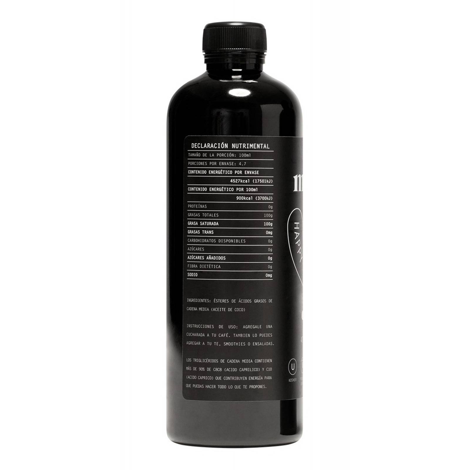 Mct Oil Triglicéridos Cadena Media Happy People Foods 473ml