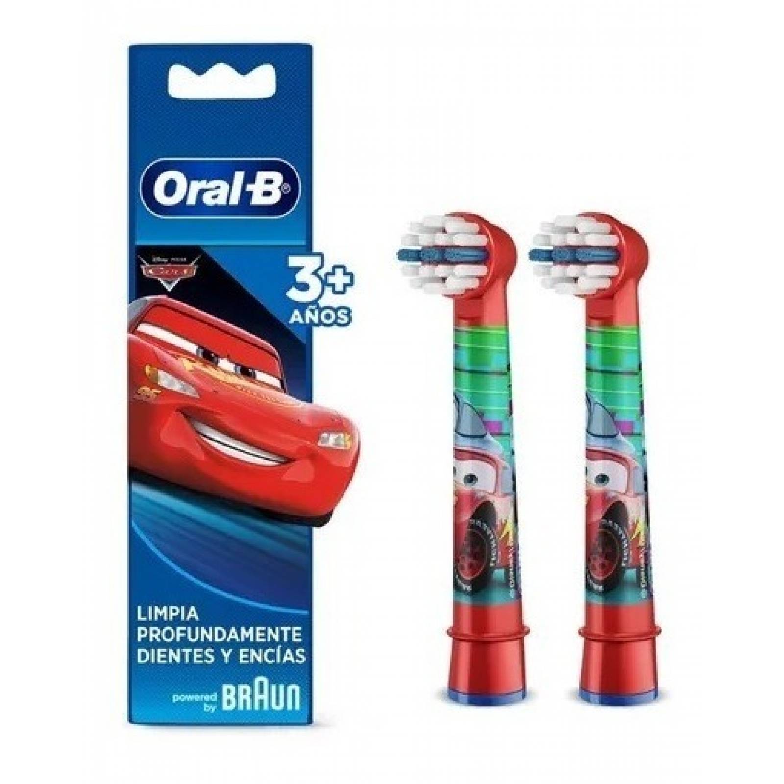 Oral b Disney Cars Repuesto P cepillo Dental Elétrico 2 Uds 