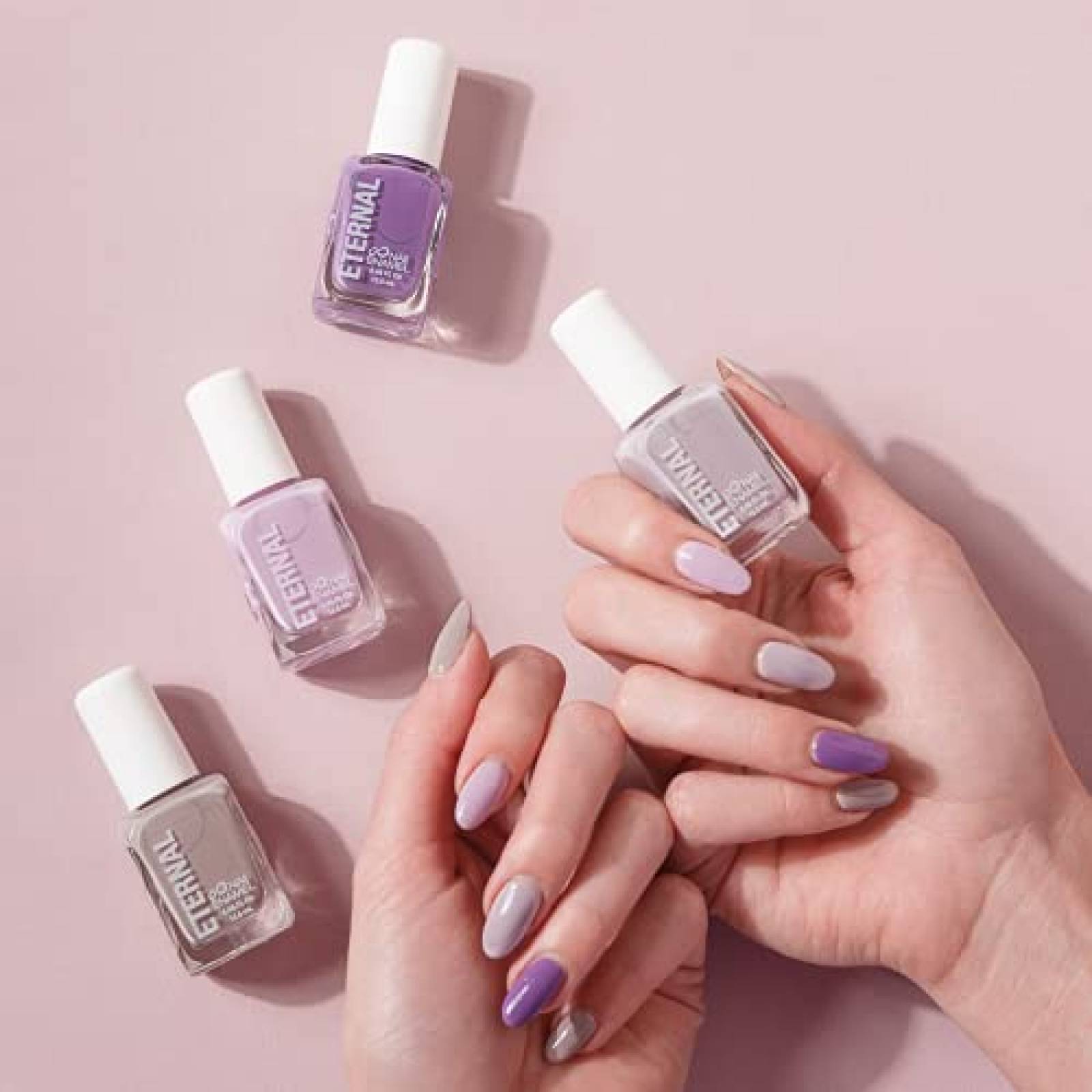 Eternal 4 Colección   Juego de 4 esmaltes de uñas de larga duración brillo espejo laca de secado rápido 