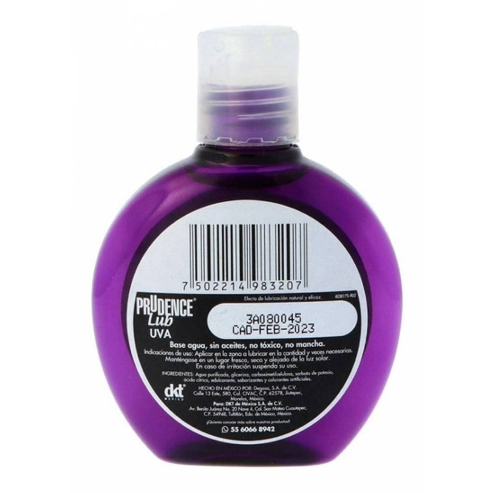 Lubricante Comestible De Sabor Prudence Lub 75 Ml Base Agua