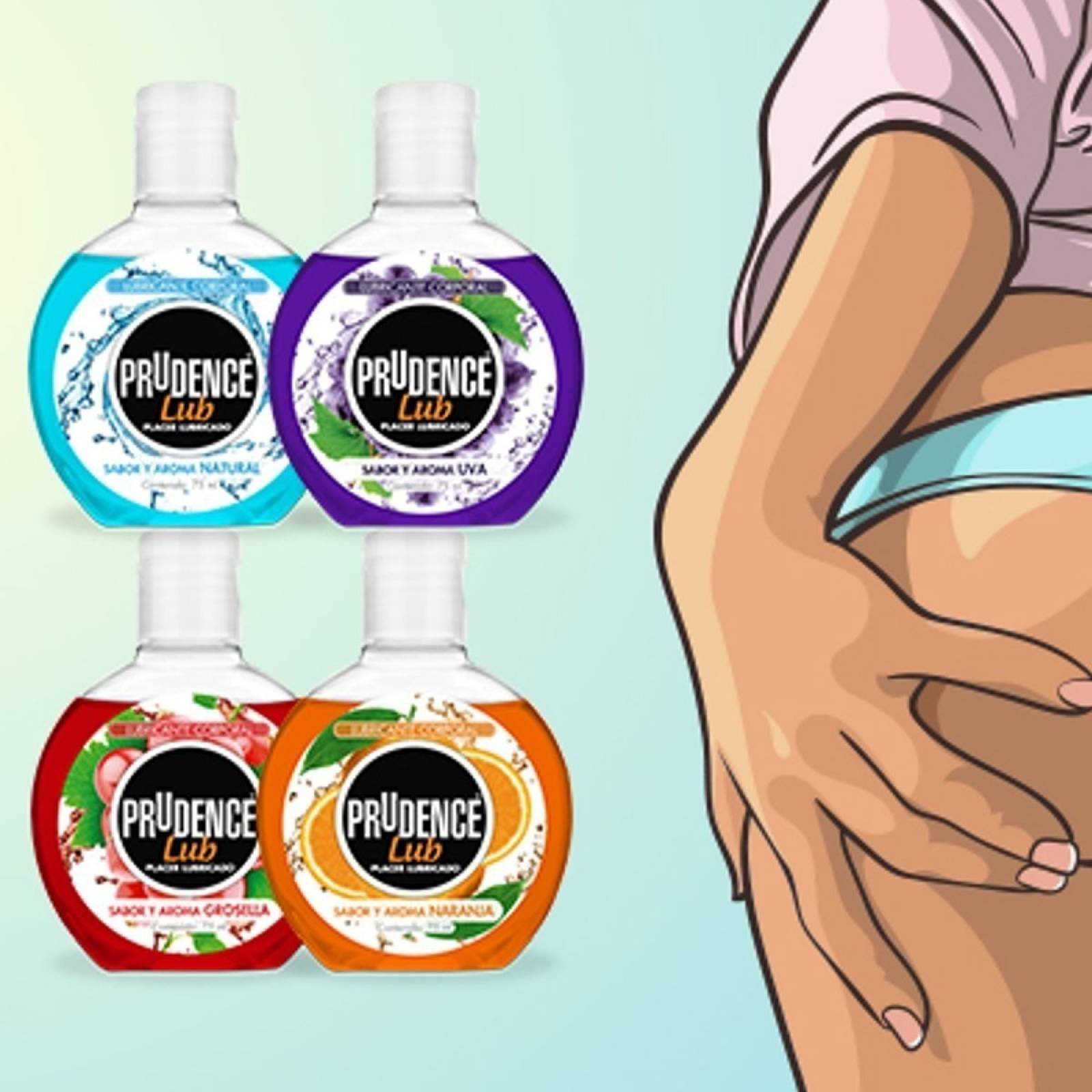 Lubricante Comestible De Sabor Prudence Lub 75 Ml Base Agua