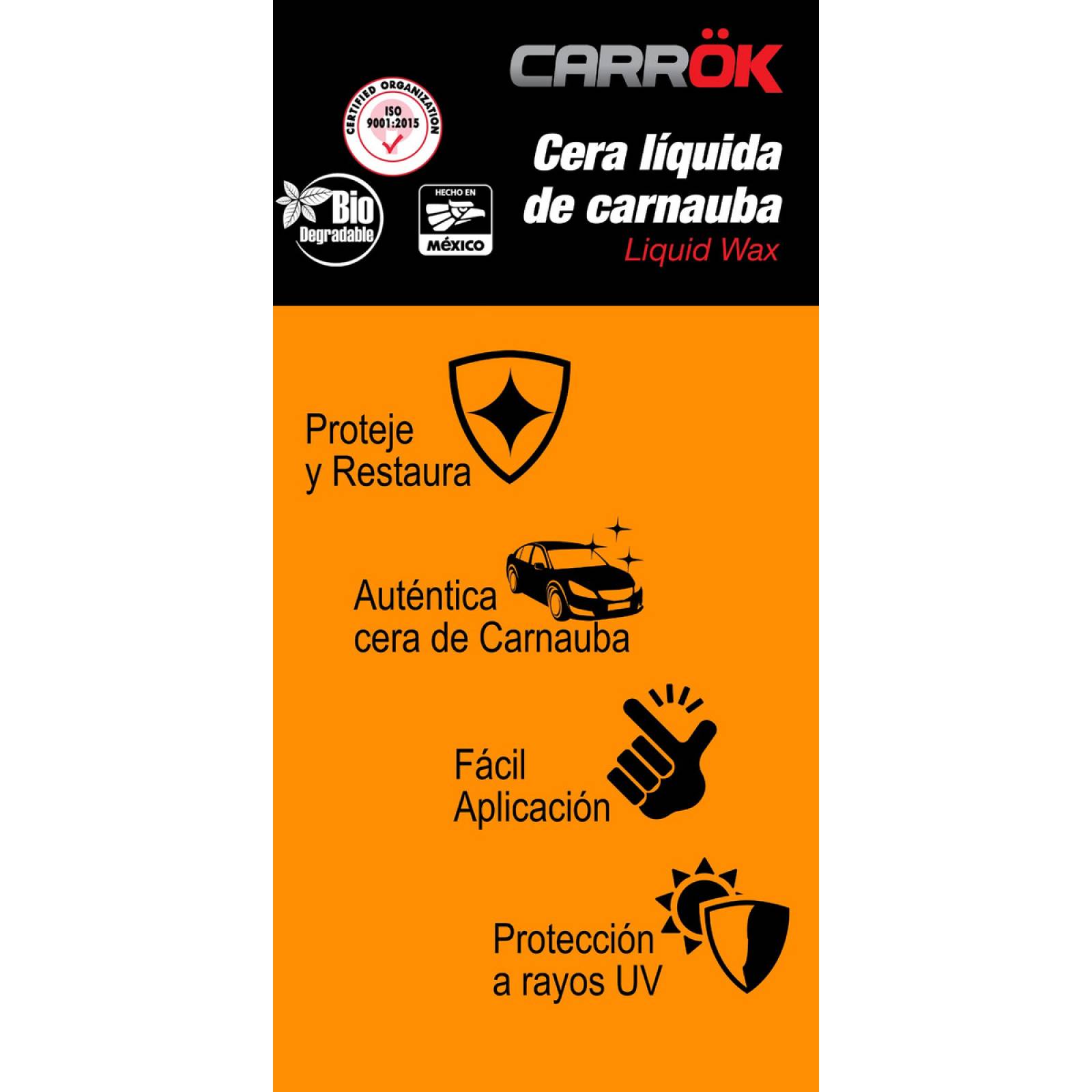 Cera Para Autos Líquida Carnauba Carrok Biodegradable 500ml