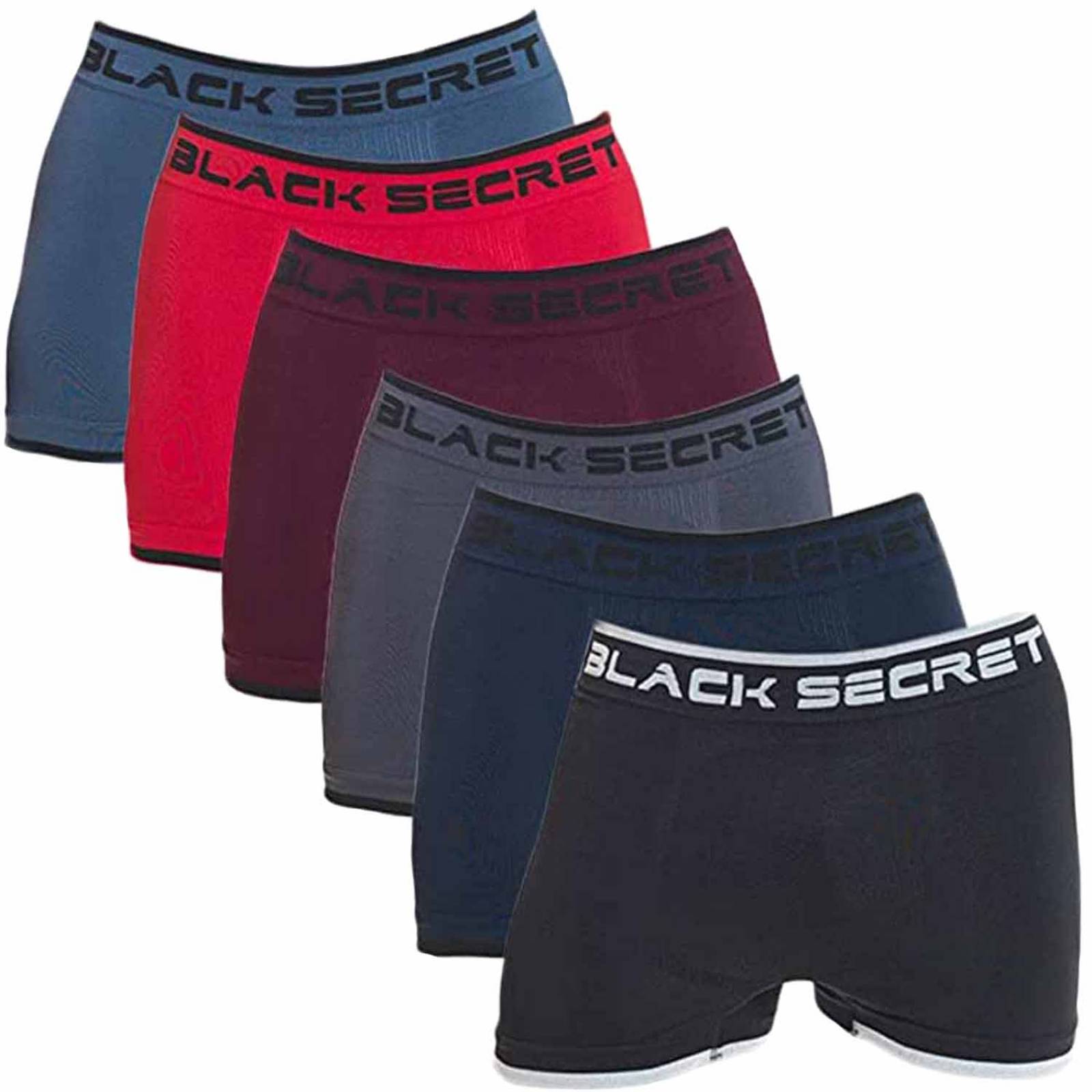 BOXER PARA HOMBRE BLACK SECRET MICROFIBRA PAQUETE DE 6