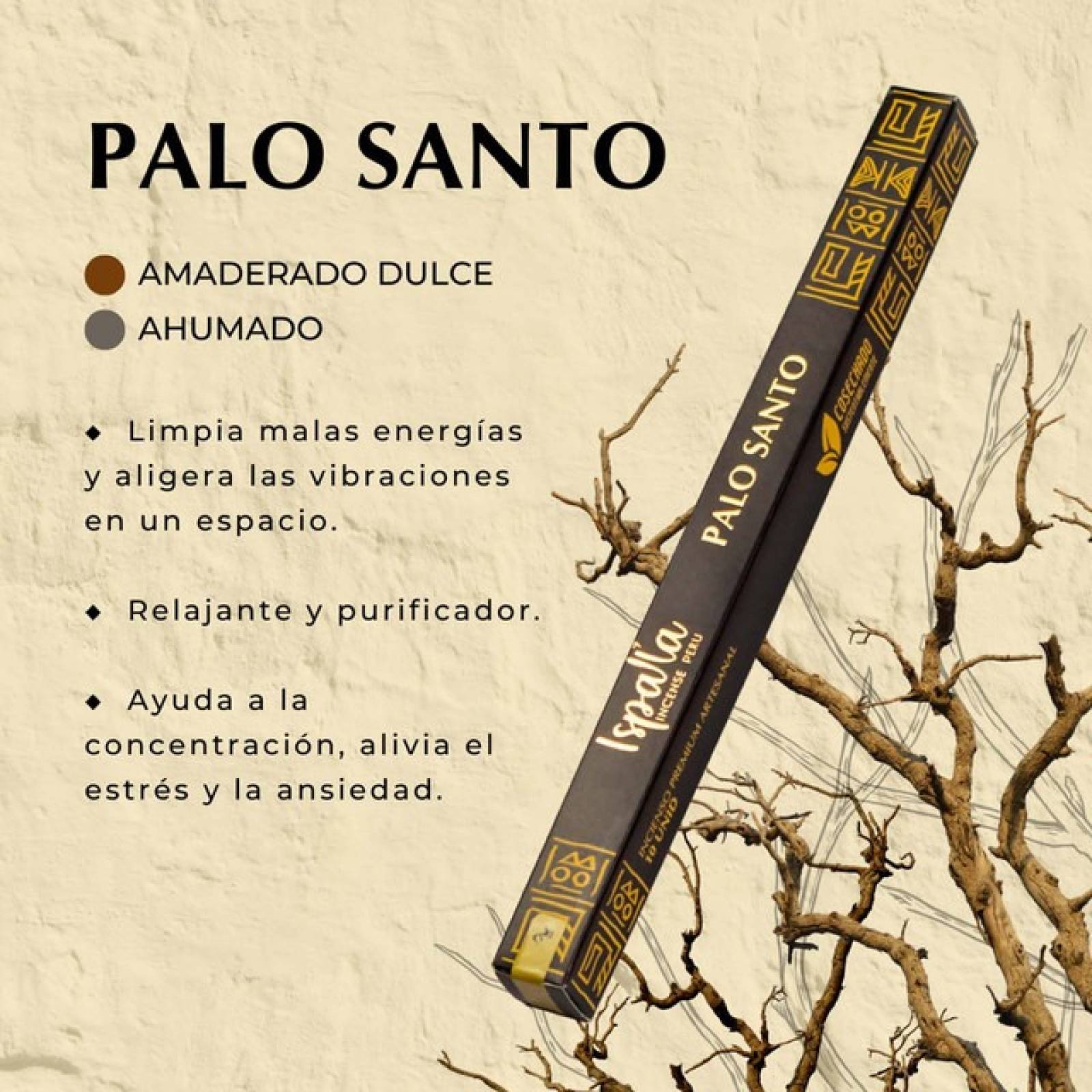 Caja Inciensos Areon Varillas Artesanales Palo Santo 60 Pzs