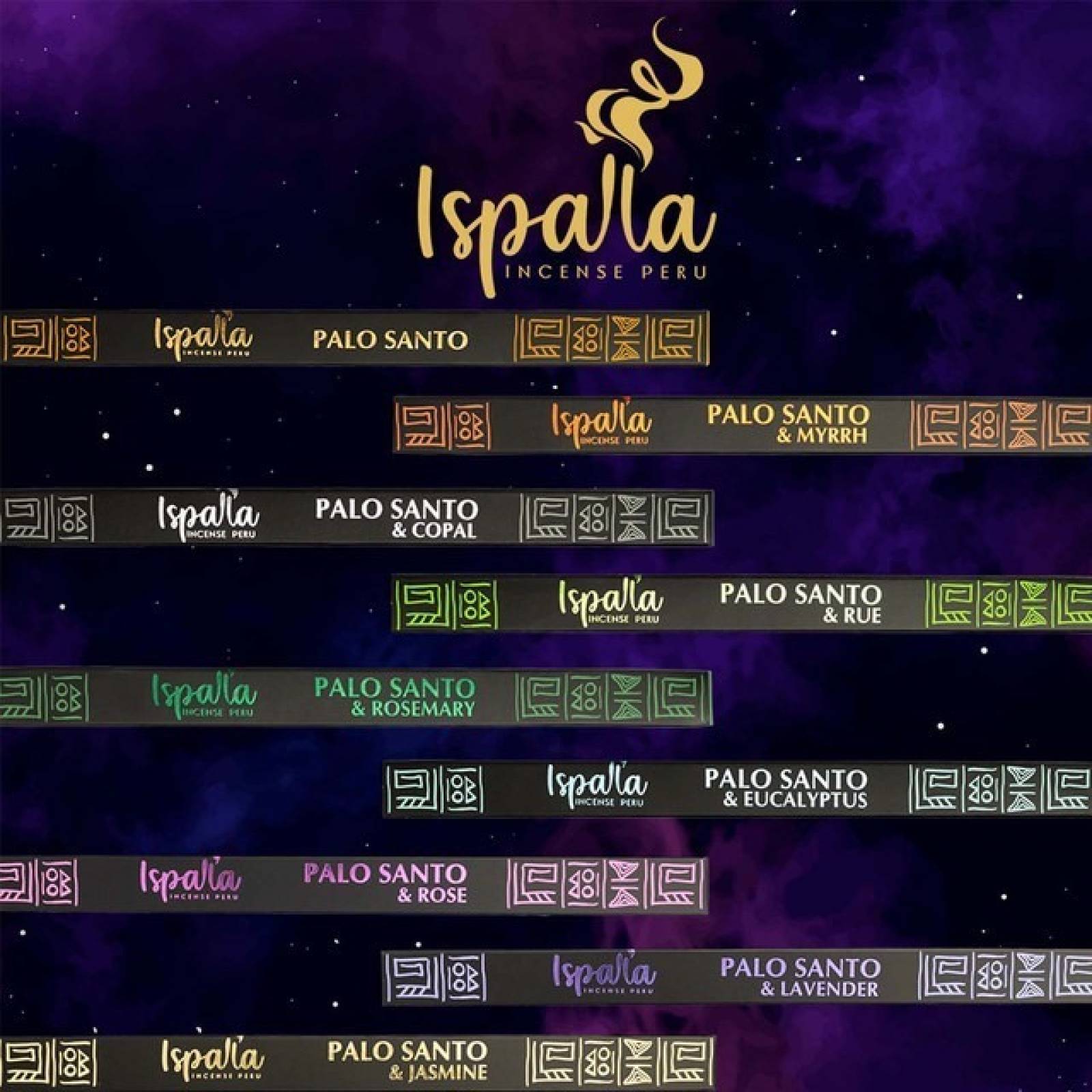 Caja Inciensos Palo Santo Varillas Artesanales Surtido 90 Pzs