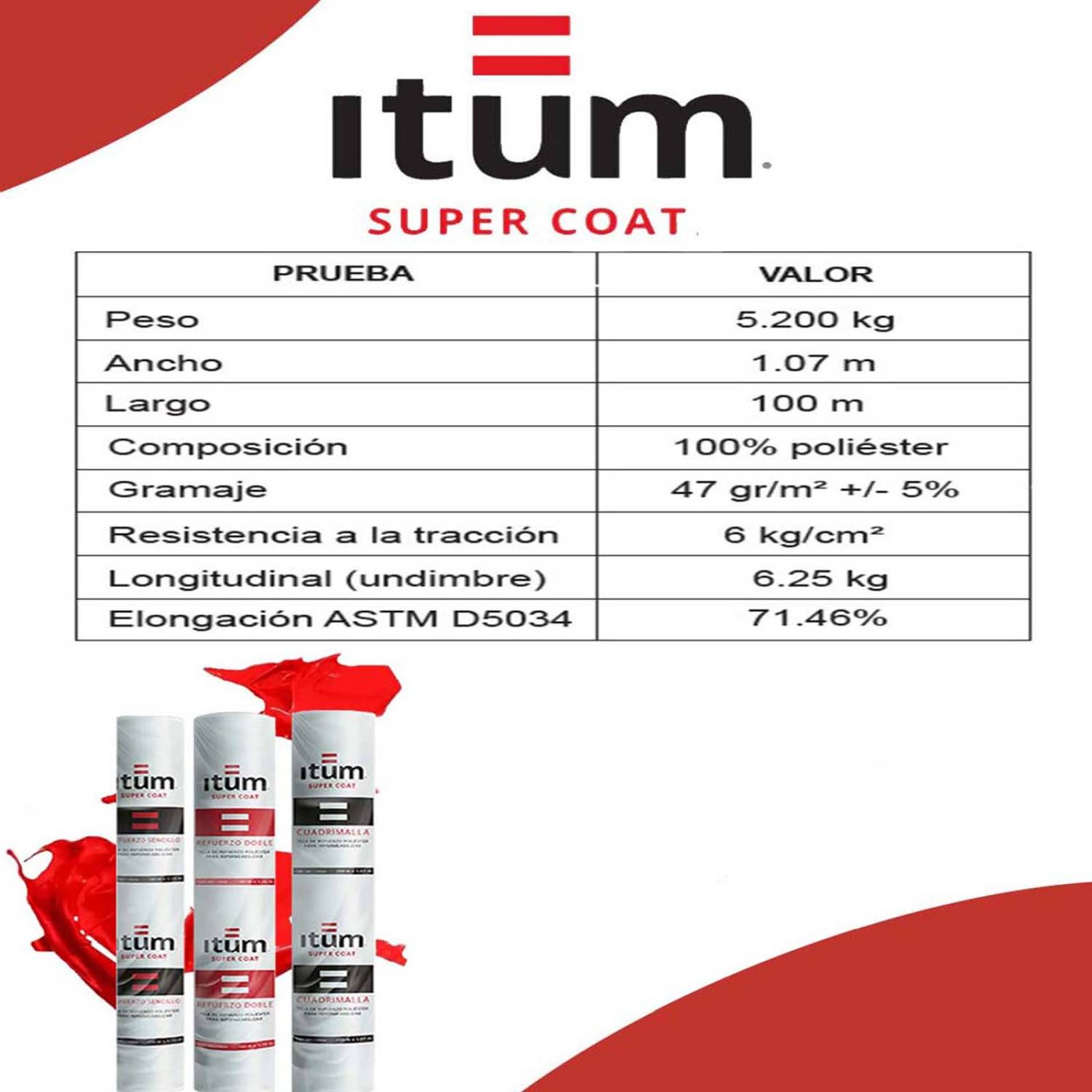 IMPERMABILIZANTE ROLLO 1.07 X 100 CUADRIMALLA