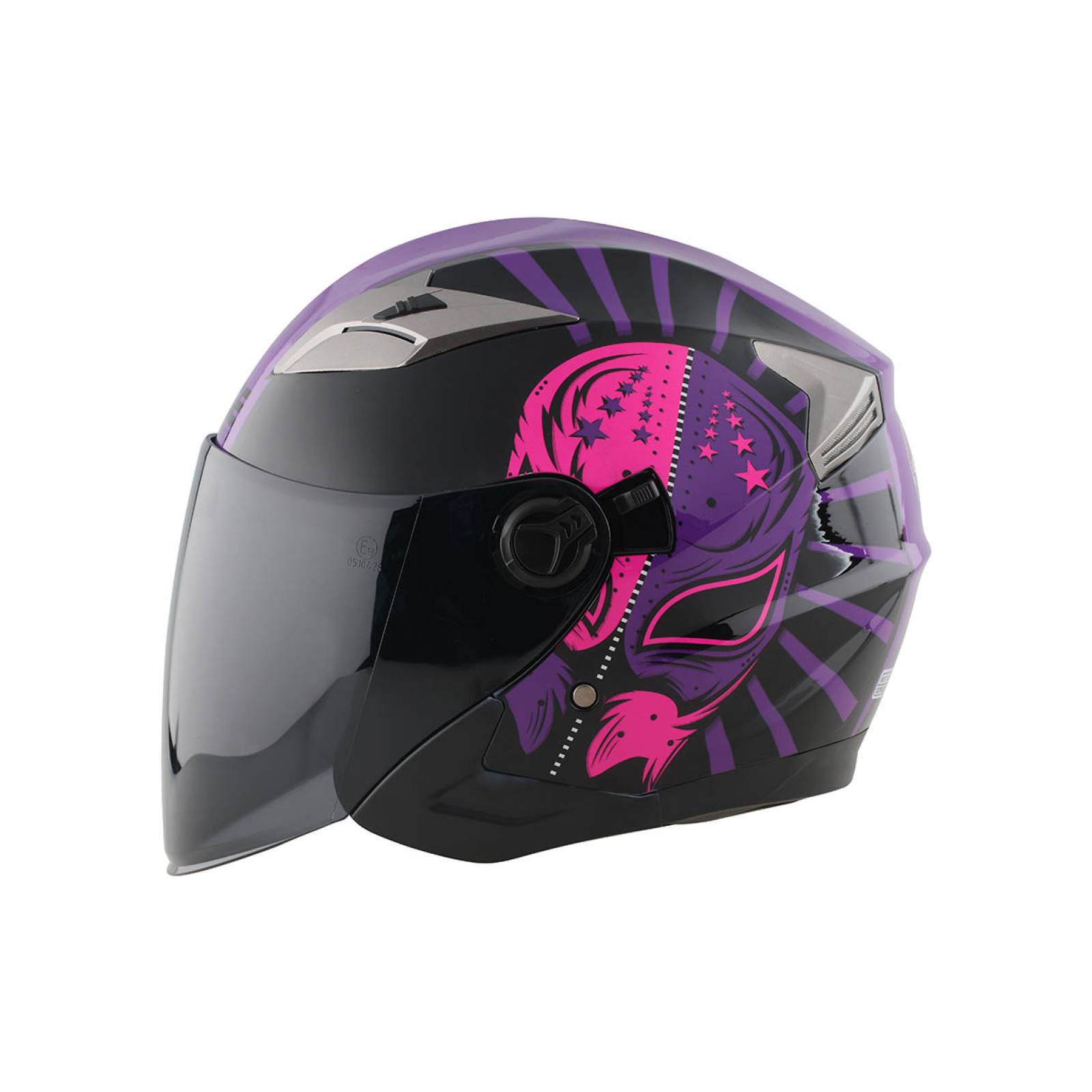 CASCO JAGUAR SEMI INTEGRAL WARRIOR MORADO BRILLANTE