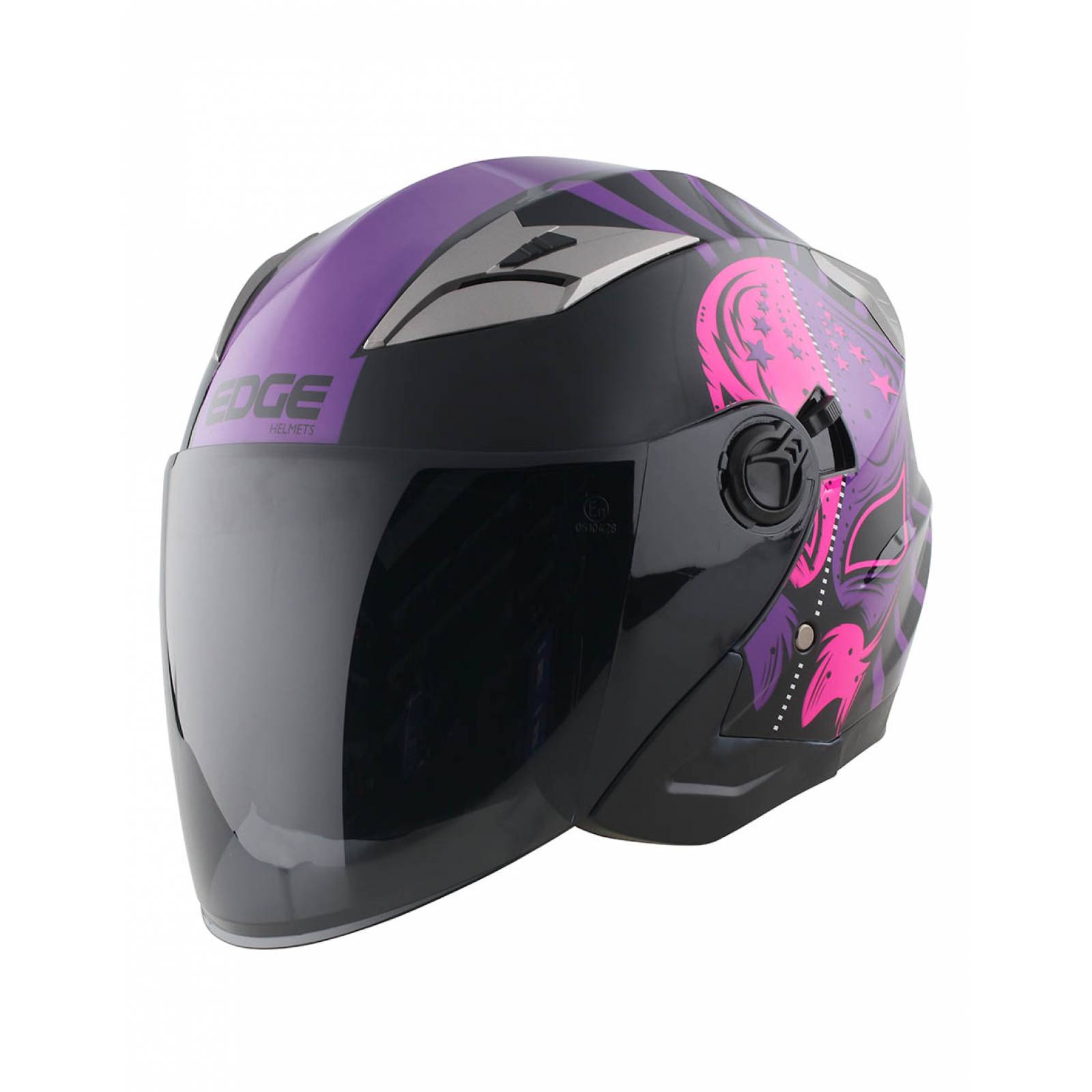 CASCO JAGUAR SEMI INTEGRAL WARRIOR MORADO BRILLANTE