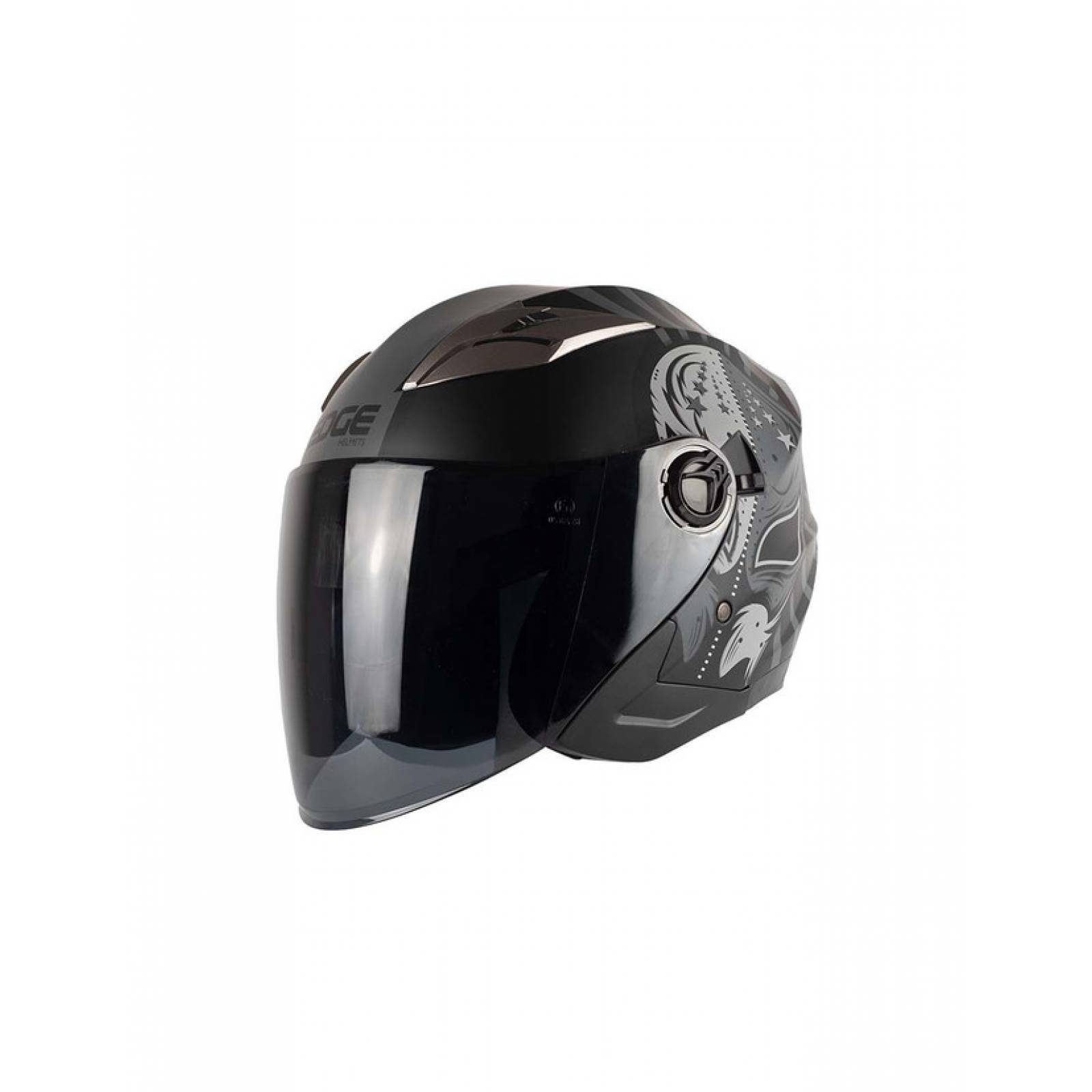 CASCO JAGUAR SEMI INTEGRAL WARRIOR NEGRO