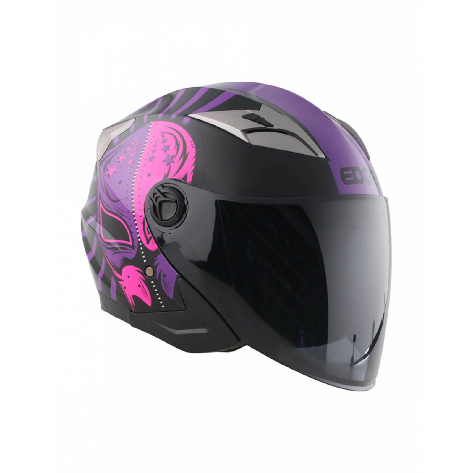 Casco Cerrado Infantil Azul Brilloso Planet