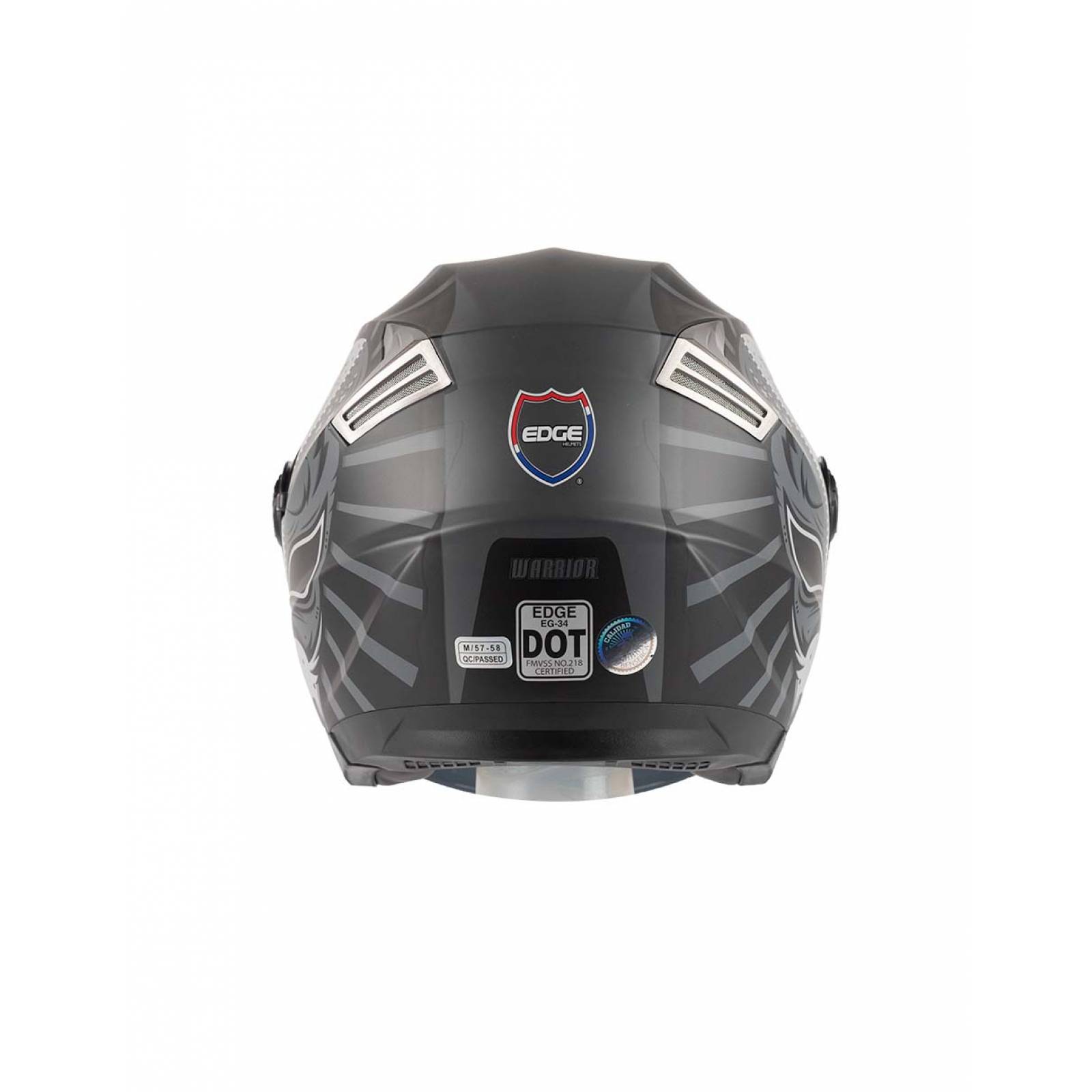 CASCO JAGUAR SEMI INTEGRAL WARRIOR NEGRO TALLA M