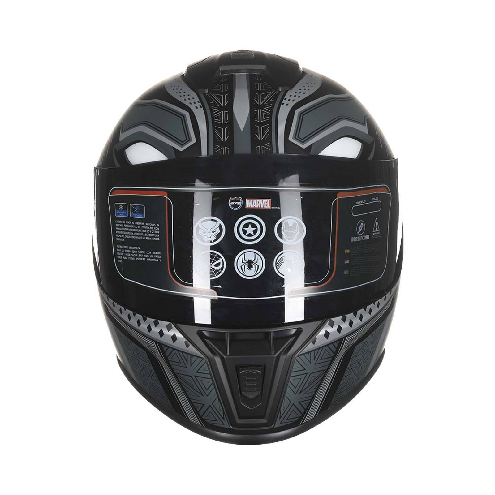 Casco de best sale moto black panther