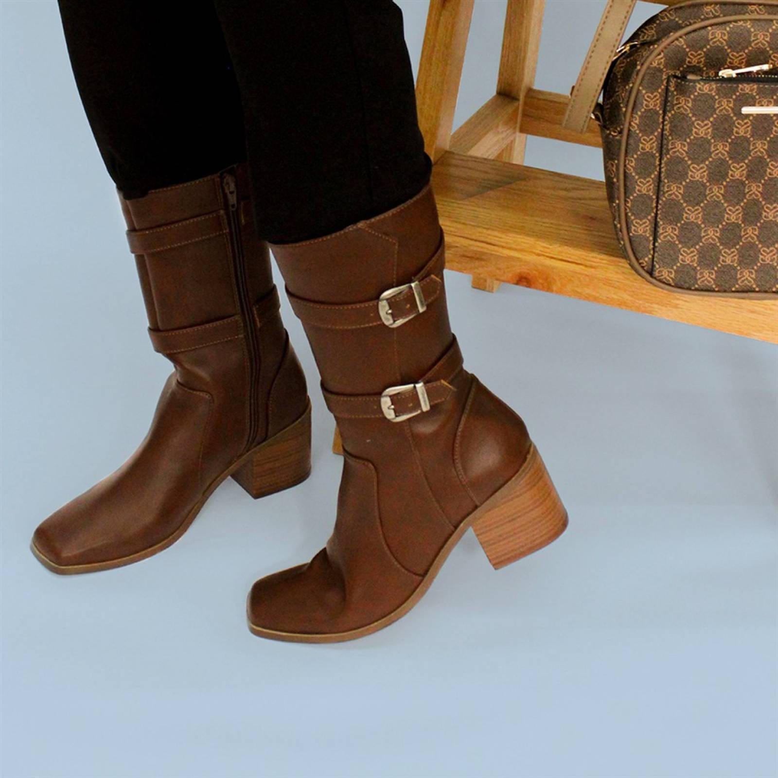 Botas Media Pierna Calzado Dama Senties 01-84341