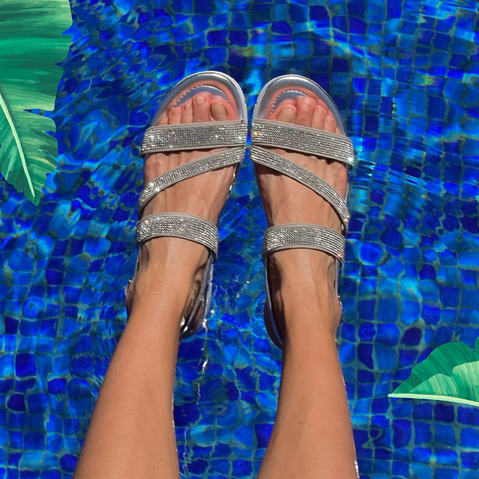 Dayana Huarache con Pedreria Calzado Senties 01-66453