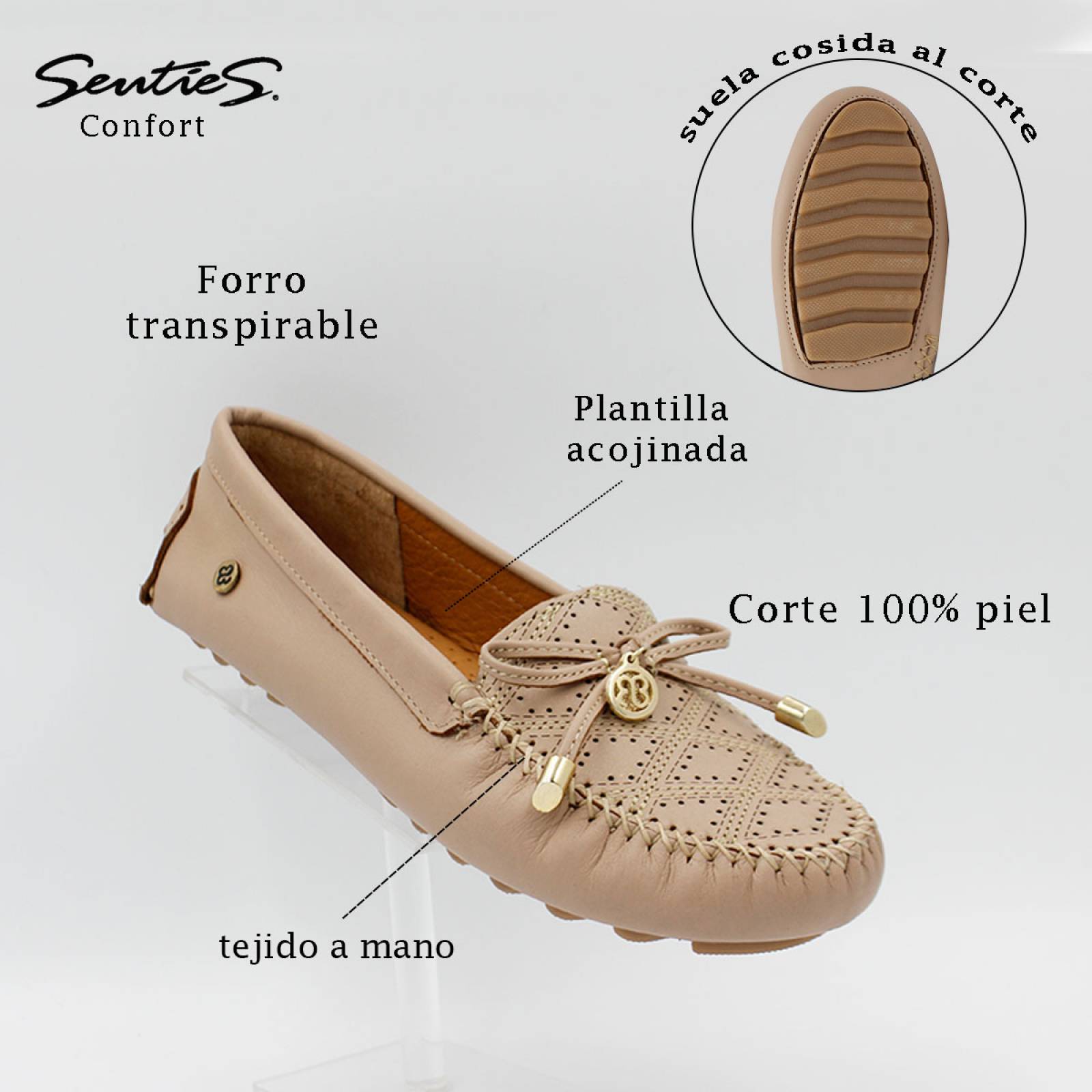 Valeria Mocasín Confort Calzado Dama Senties 62-1810