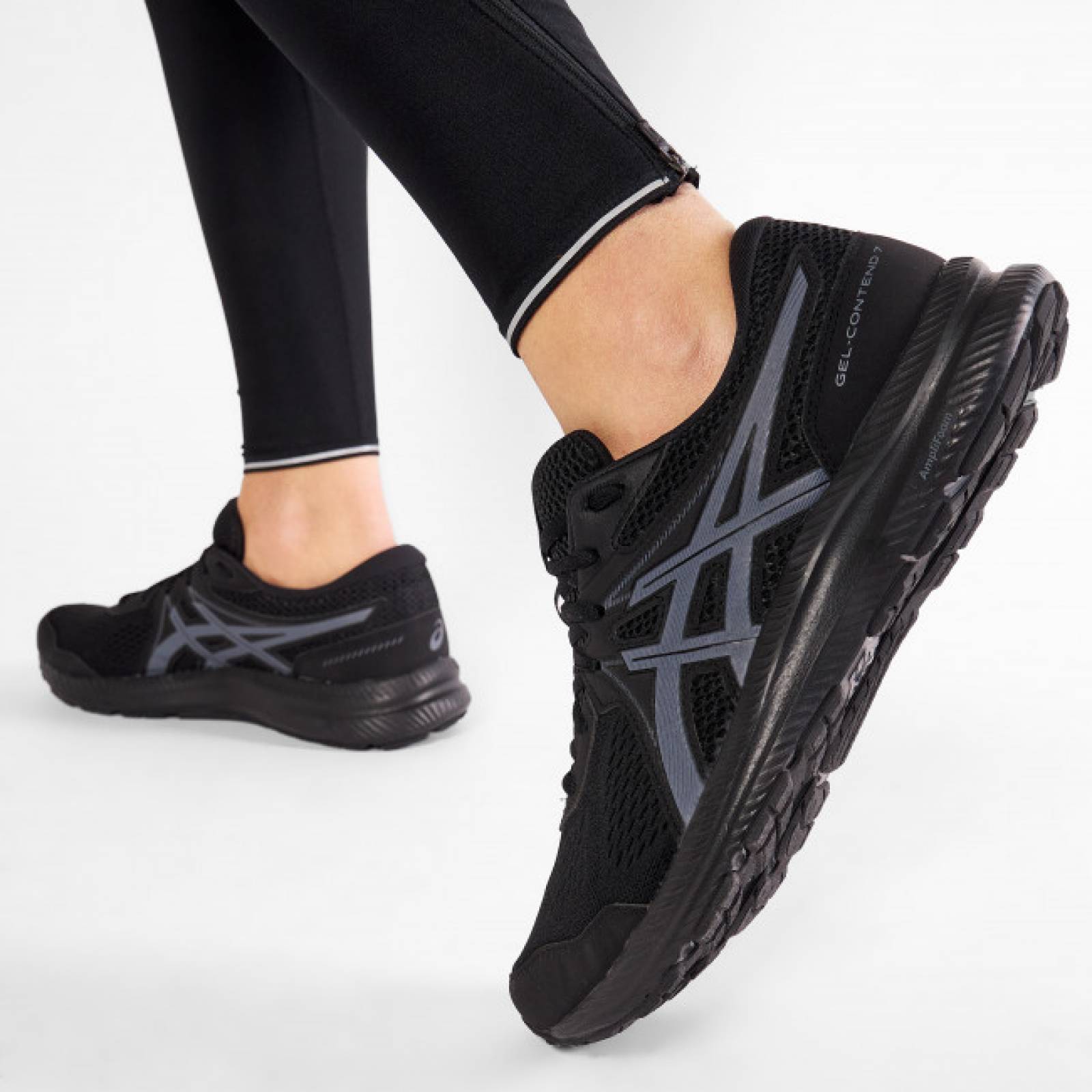  ASICS - Tenis de correr Gel-Contend 7 para mujer, negro, 5 :  Ropa, Zapatos y Joyería